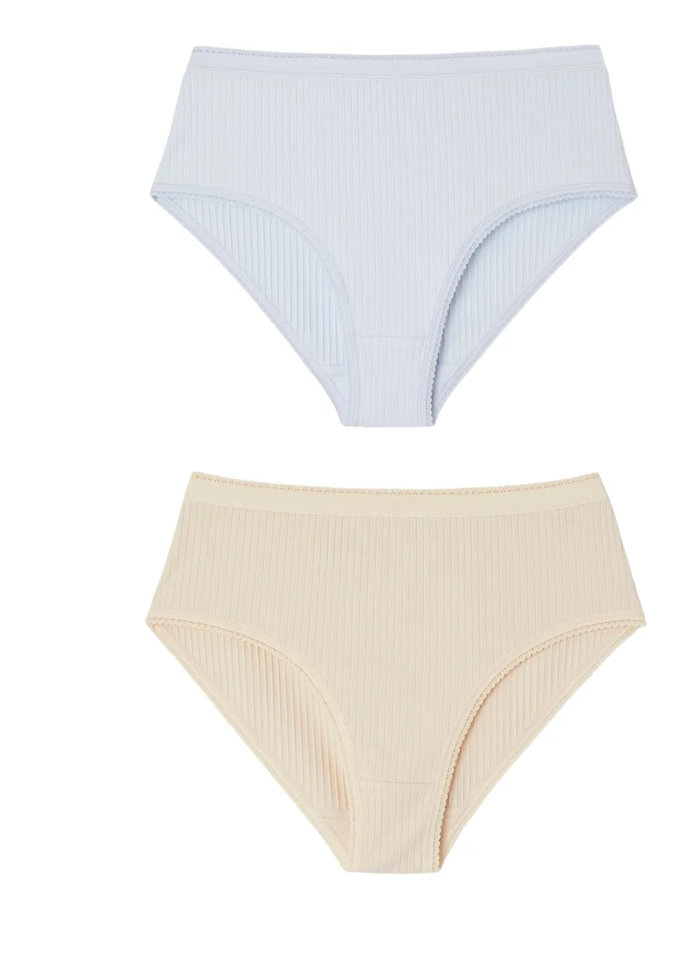 Damart Biancheria intima Set di 3 mutandine piatte da donna Lotto Pastello L cotone