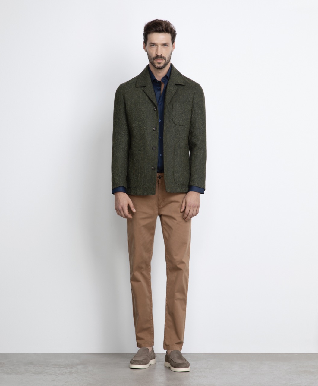 Markup Uomo Abiti & Blazer Blazer collo camicia spigato in tweed