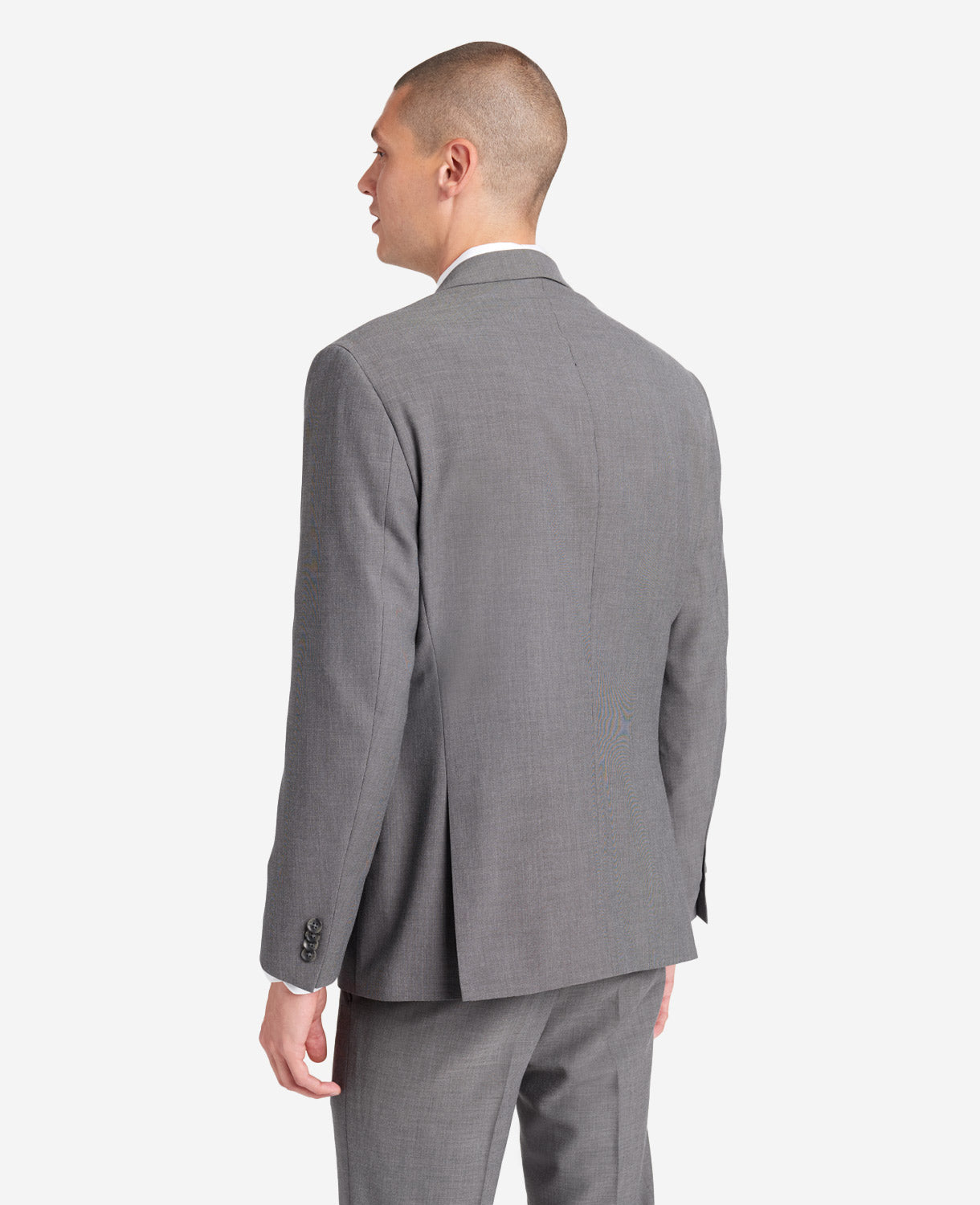Kenneth Cole Reaction Clothing Slim-Fit Stretch Suit Separate Jacket giacca argento uomo