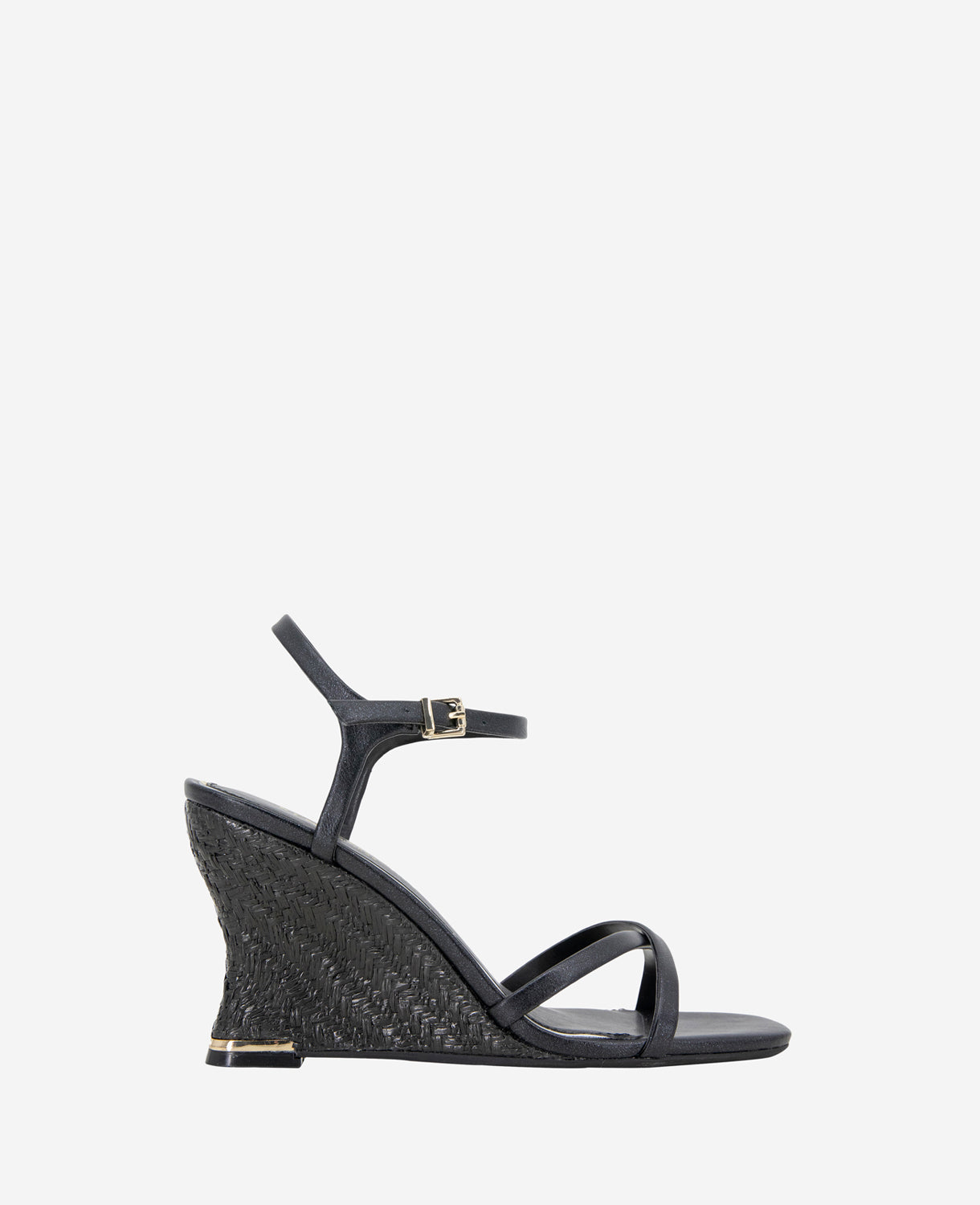 Kenneth Cole Reaction Shoes Freya Wedge Sandal sandali neri con zeppa