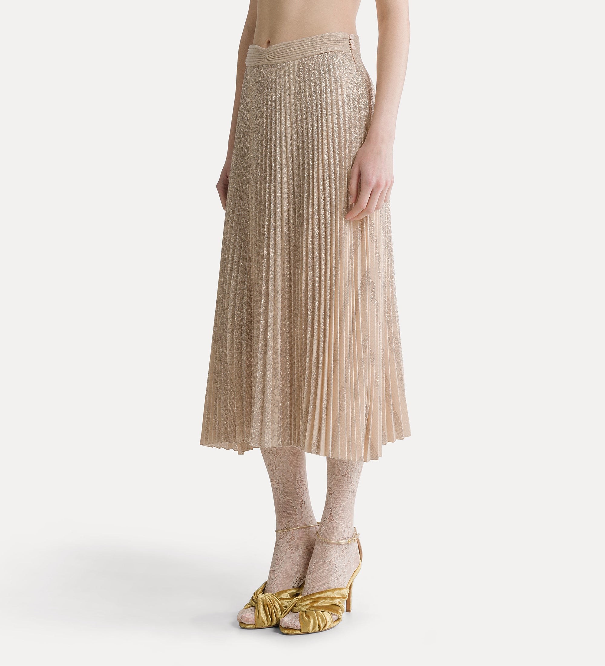 Forte gonne Rising Sun Sunray Plissé Skirt gonna loto laminata