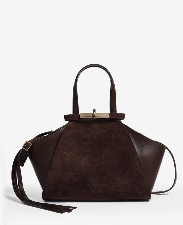 Kenneth Cole Reaction Bags Crosby Structured Top Handle Satchel bag cioccolato