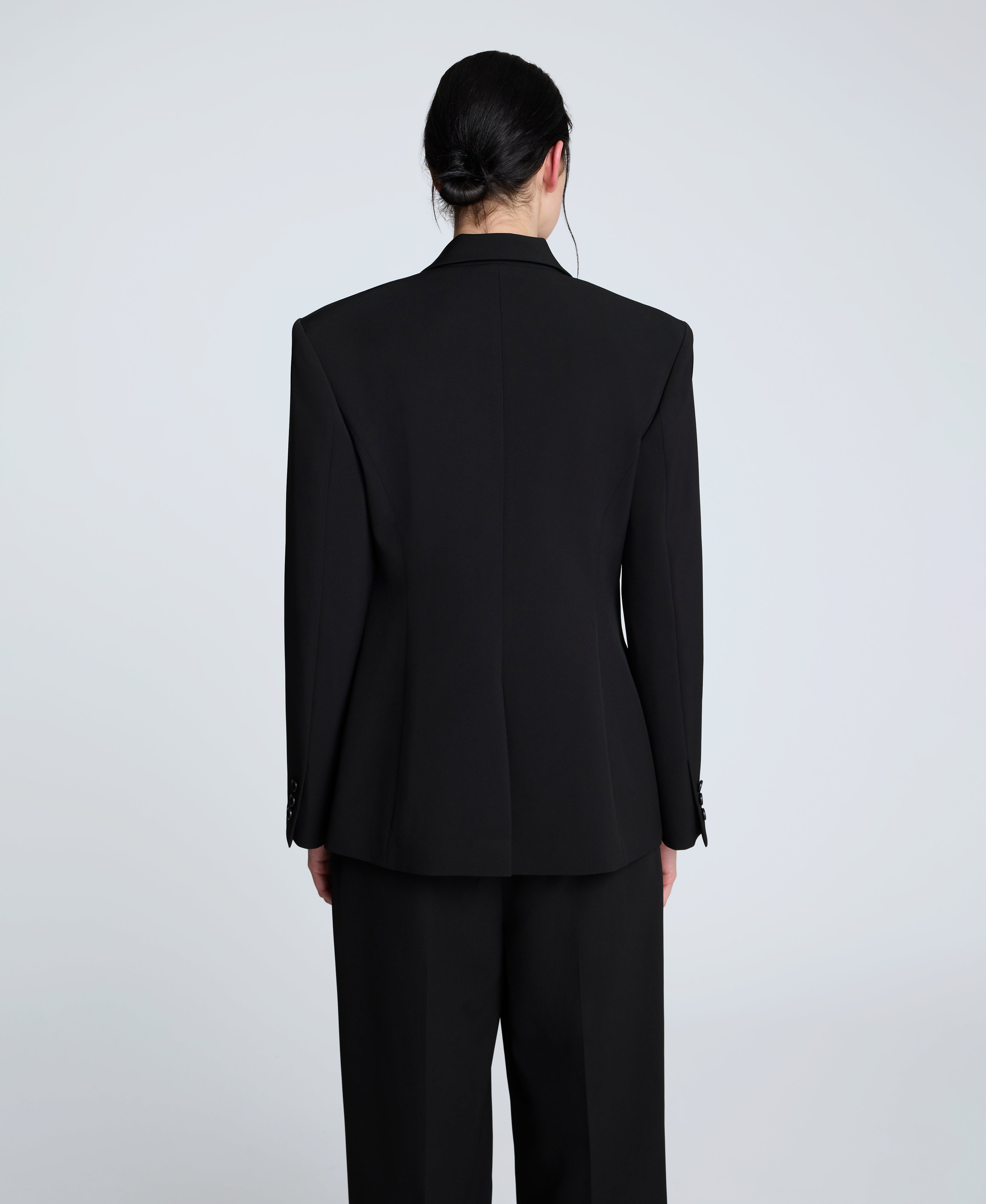 Kenneth Cole Reaction Clothing Luxe Twill Slim One Button Jacket giacca nera