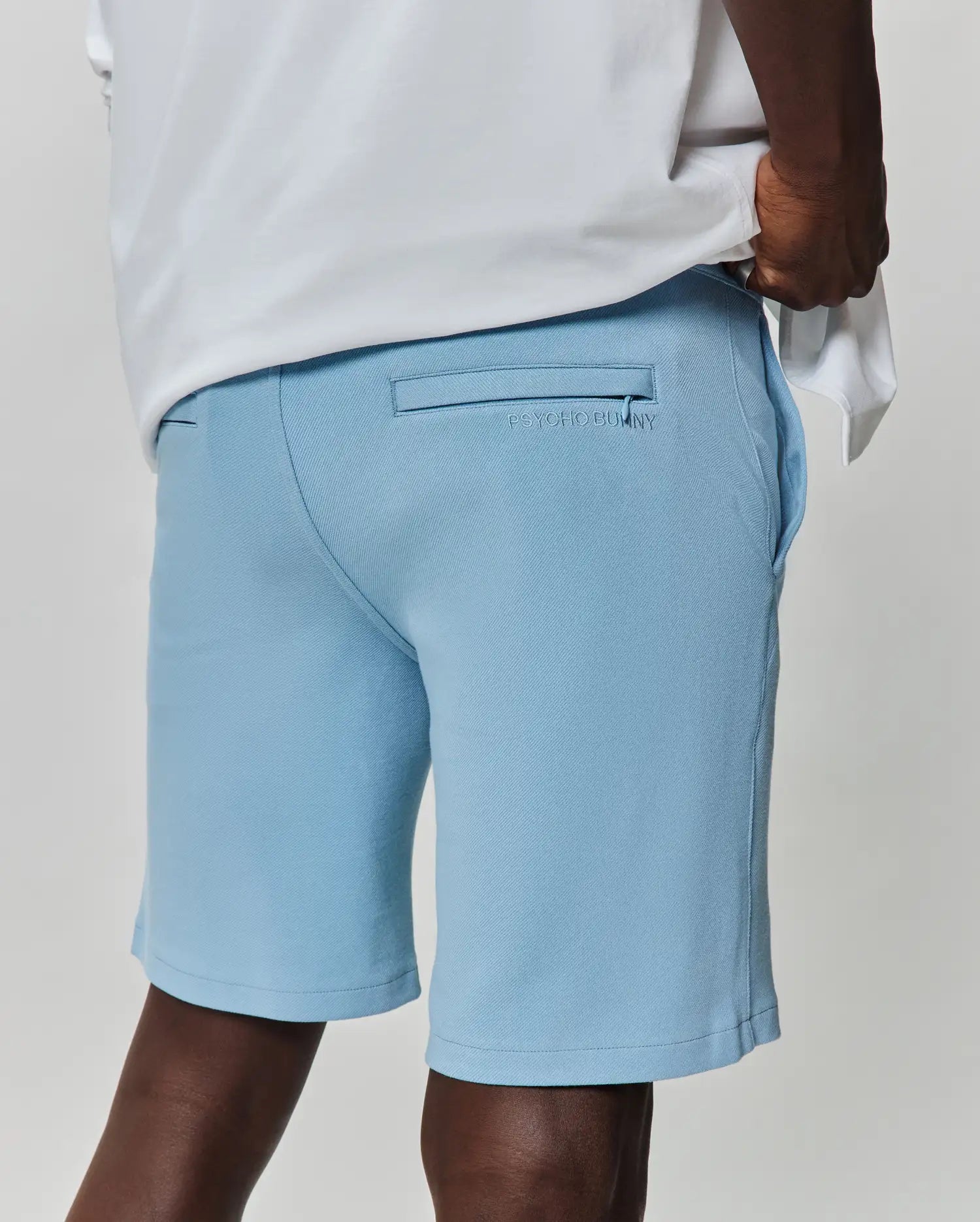 Psycho Bunny Shiro Twill Short 8 1/2" MB0700033 bermuda blu Glacier Lake 407 in viscosa