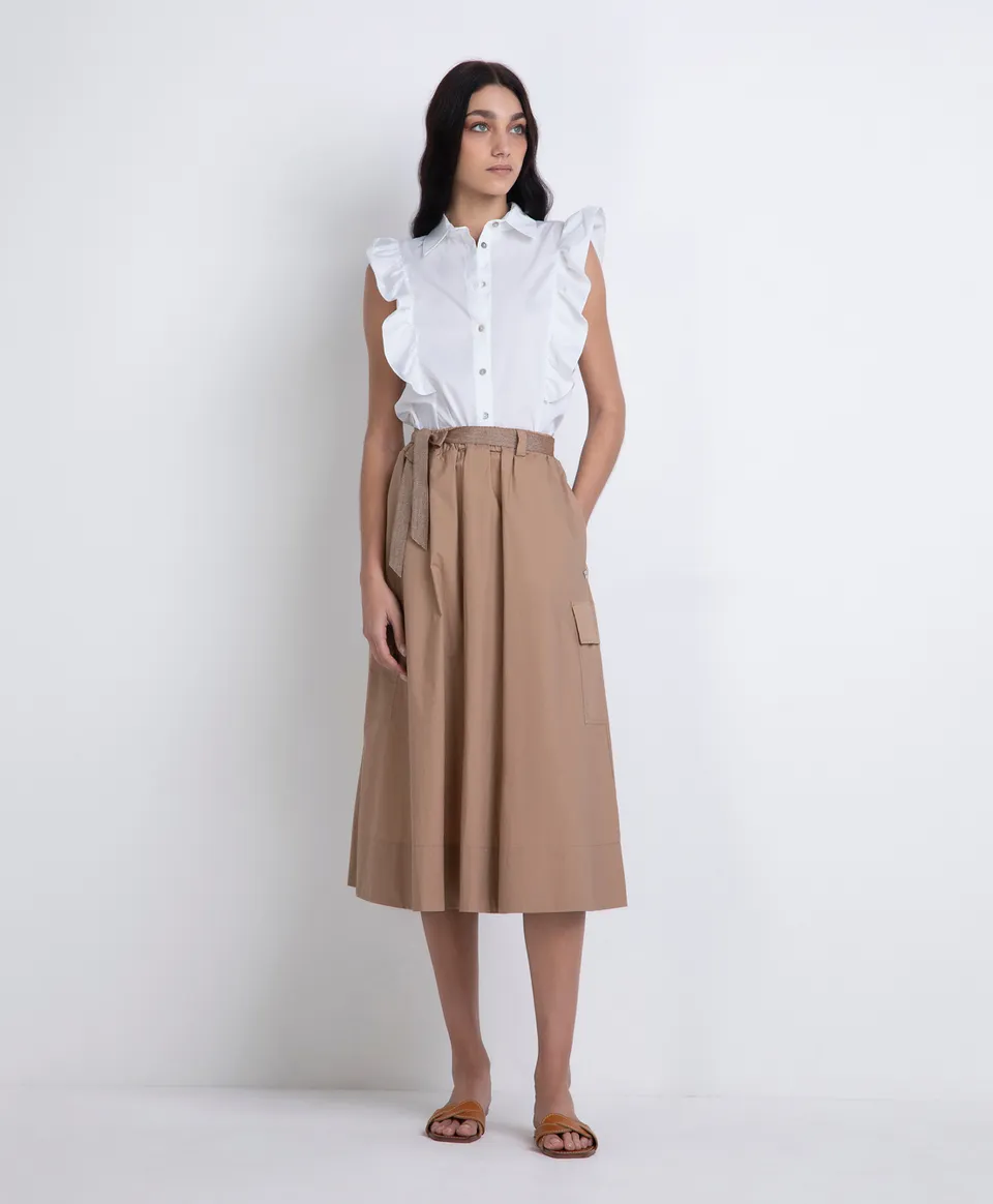 Markup Donna Camicie & Bluse Camicia smanicata con ruches