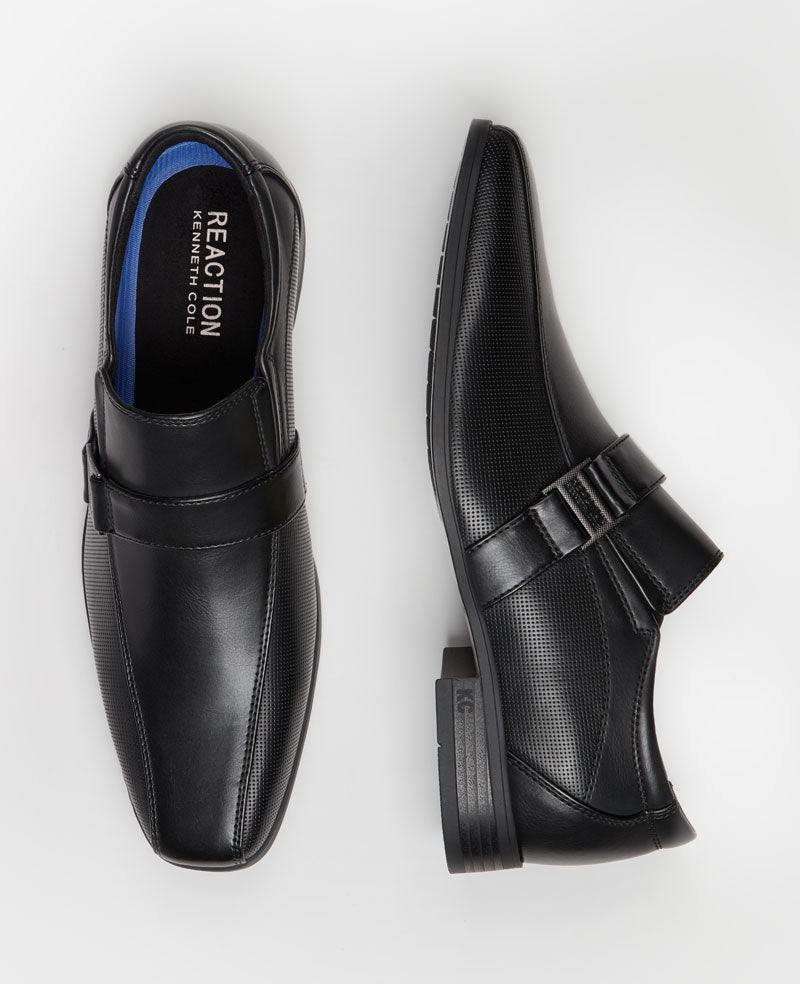 Kenneth Cole Reaction Shoes REACTION Ballad Band Loafer mocassini neri pianta larga