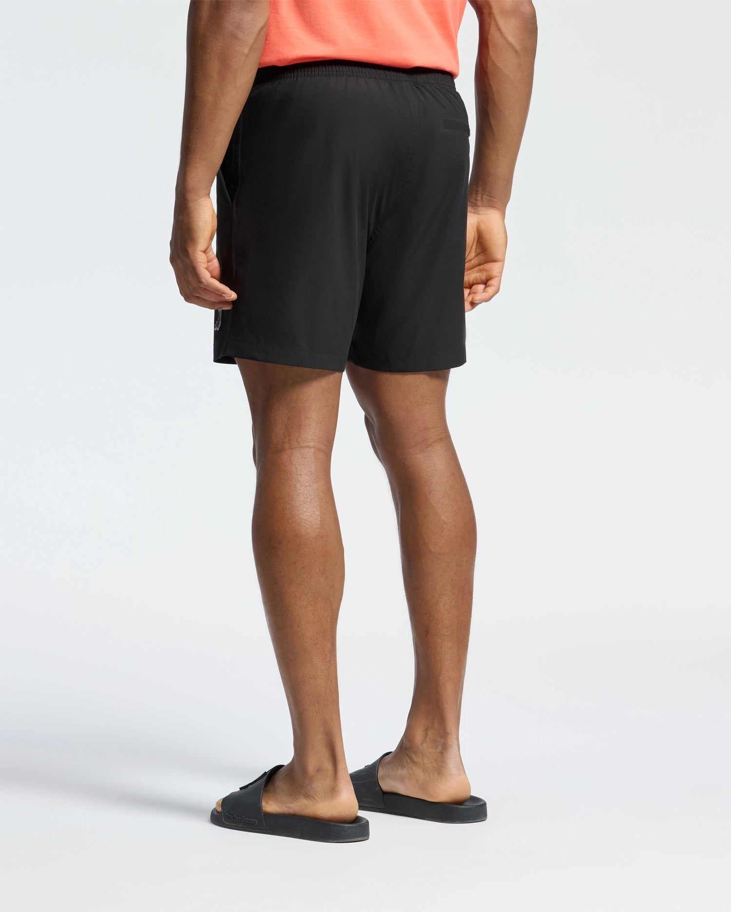 Psycho Bunny Men's Swimwear Samos costume da bagno nero 6" idroreattivo