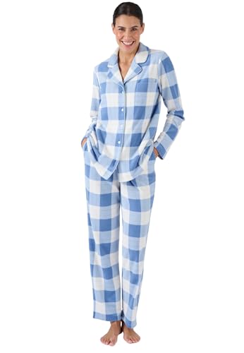 Damart Homewear Pigiama termico in pile blu stampato