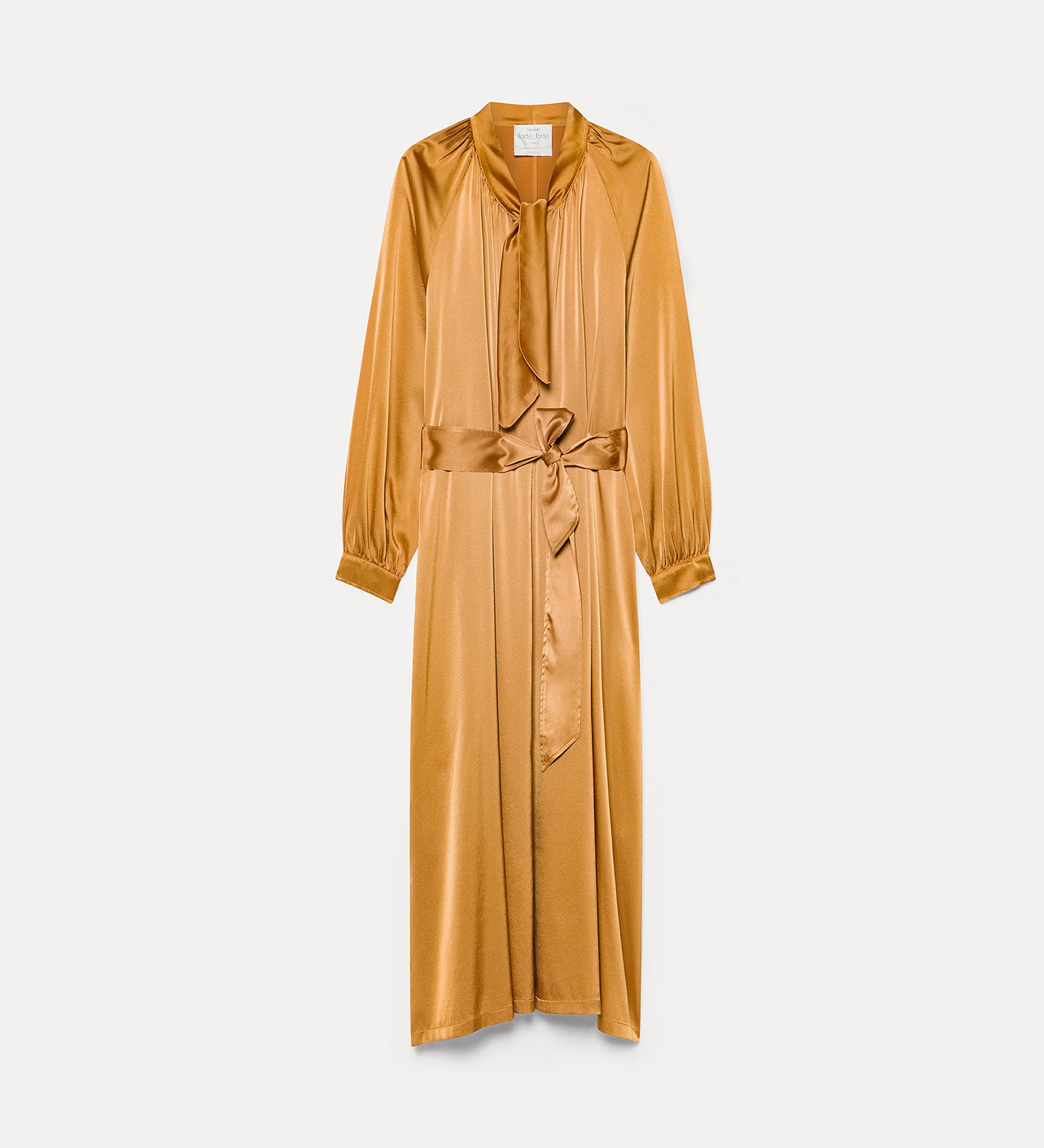 Forte abiti stretch satin bow–tie dress heliodore abito raso