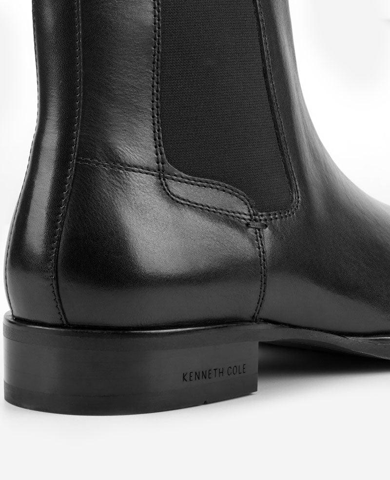 Kenneth Cole Reaction Shoes Raymond Leather stivaletti neri in pelle