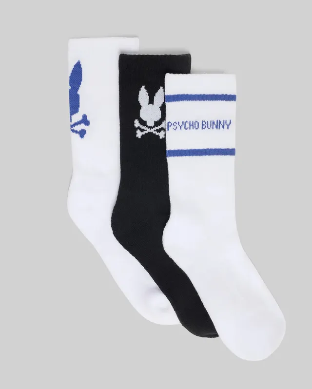 Psycho Bunny Kids Accessories KO2200006 calze 3 paia bianche cotone