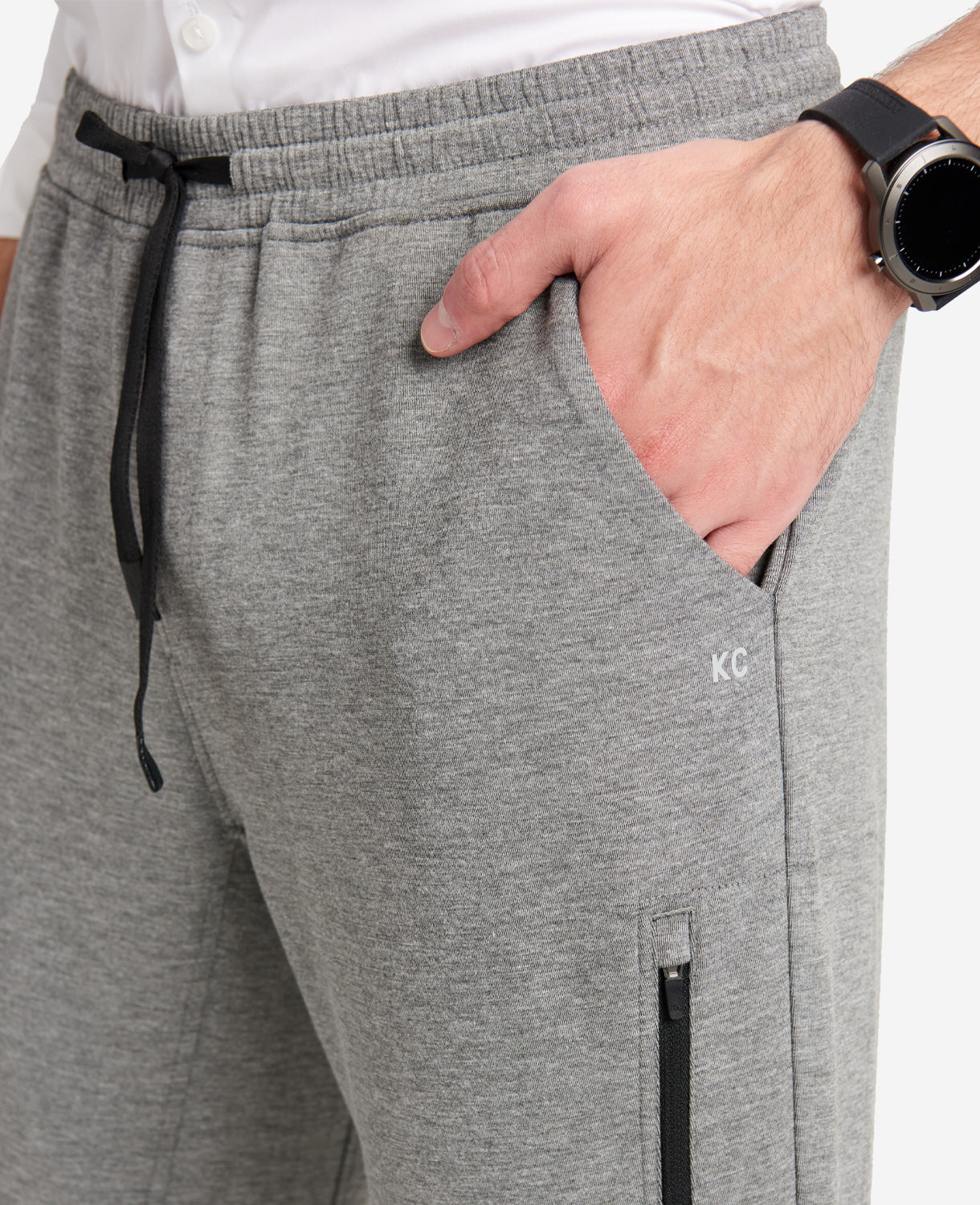 Kenneth Cole Reaction Clothing Fleece Terry Jogger pantaloni gargoyle heath SML