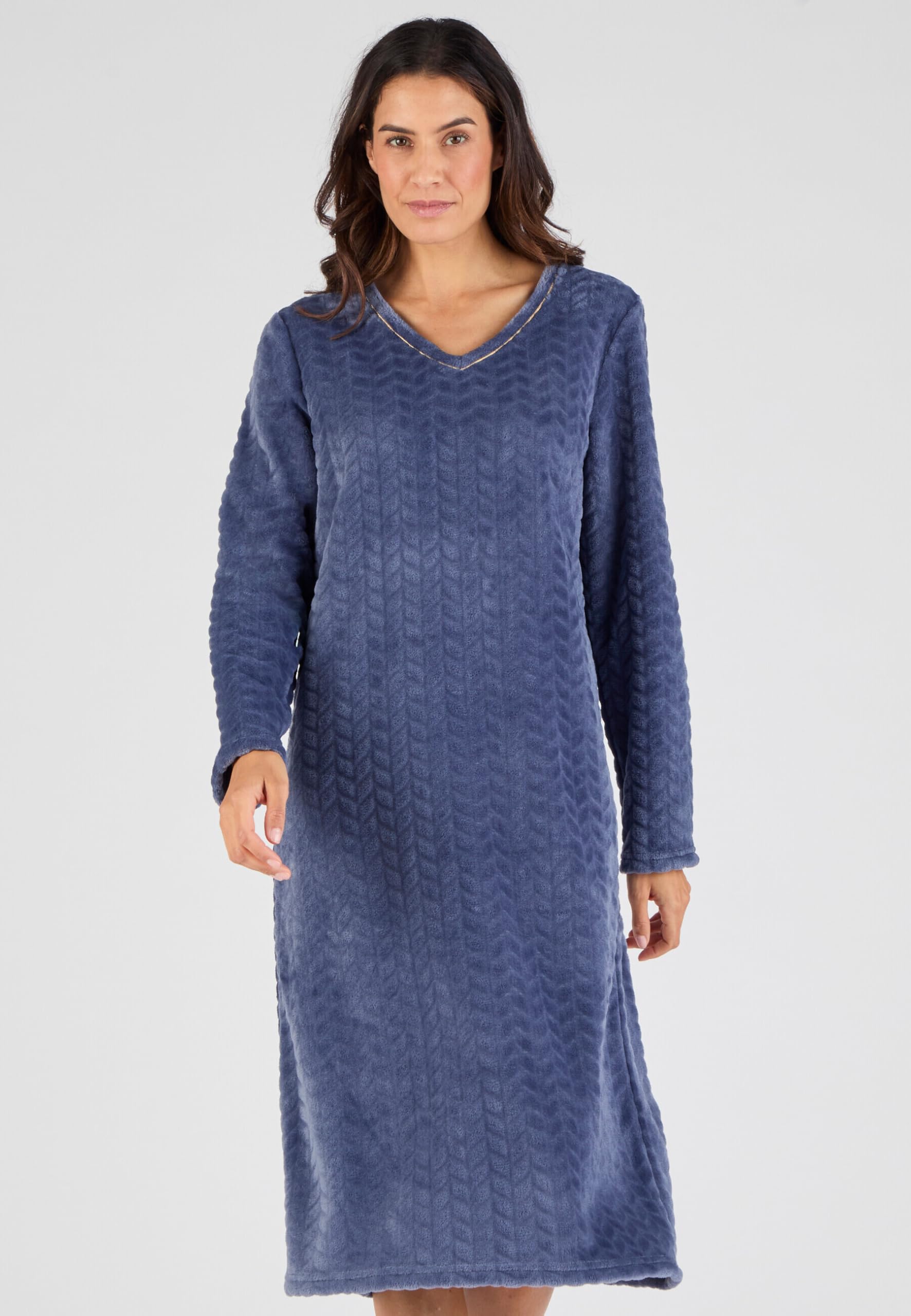Damart Homewear camicia da notte Thermolactyl maglia rilegata XS