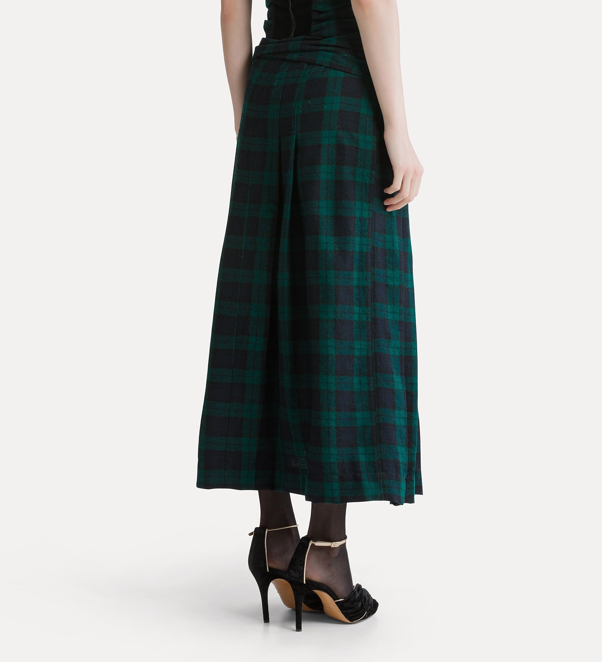 Forte gonne kilt Woods in lana vergine tartan verde