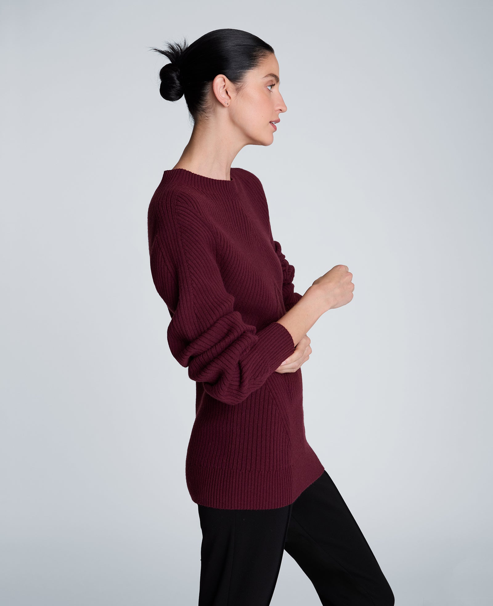 Kenneth Cole Reaction Clothing Mock Neck Seamless Traveling Ribbed maglia sugar beet