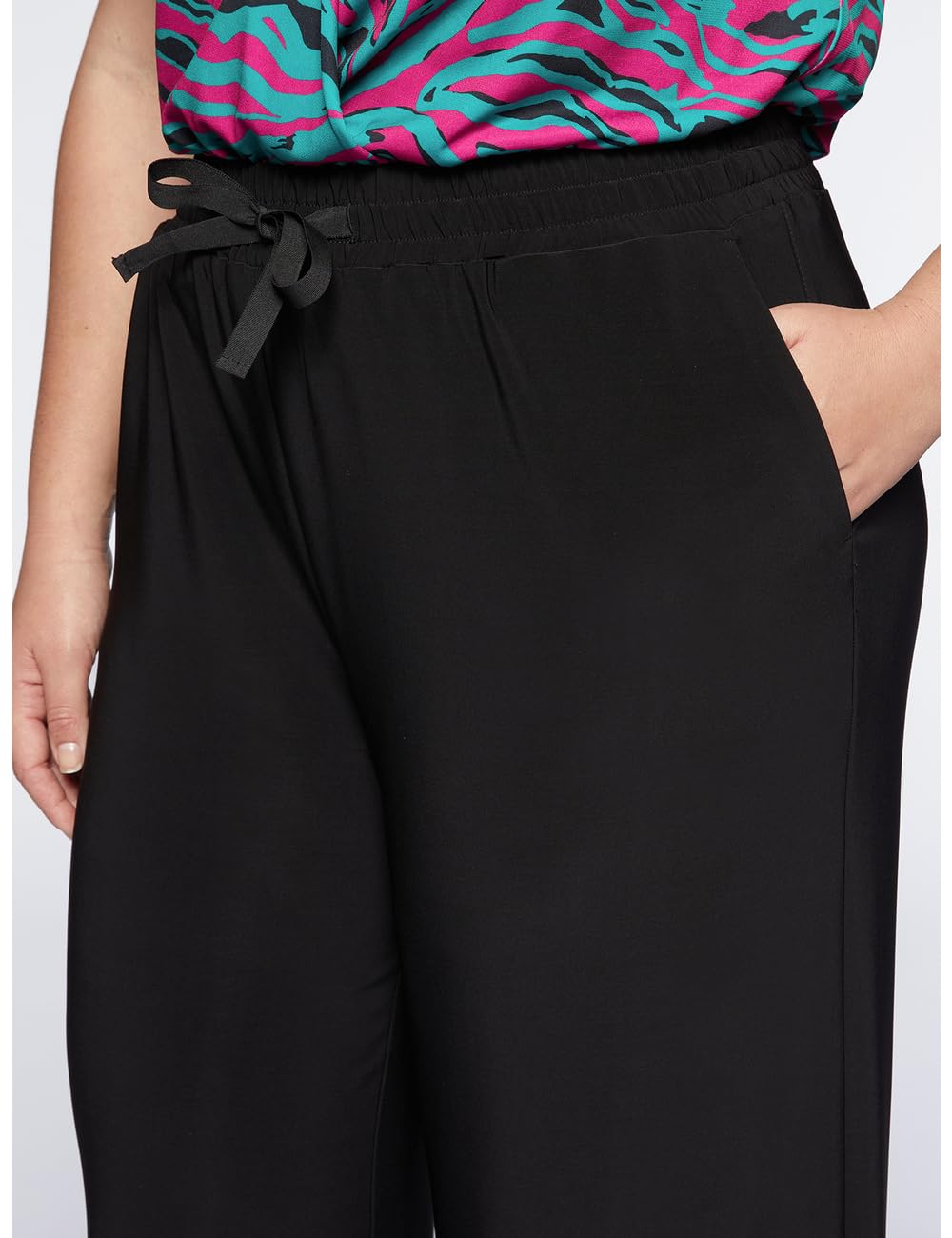 Fiorella Rubino Pantaloni pantaloni gamba larga in jersey S Plus