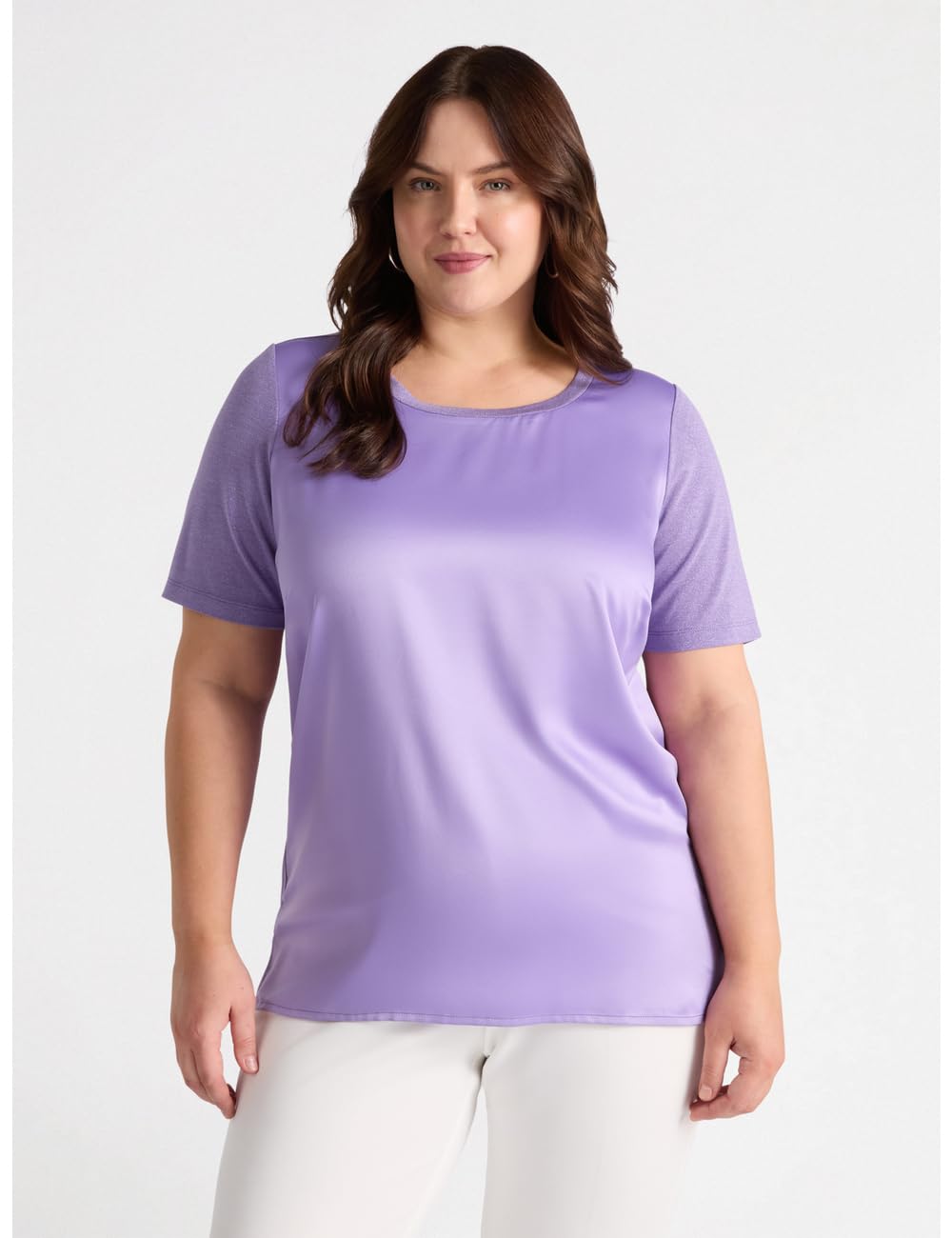 Fiorella Rubino Top e t-shirt T-shirt in raso e jersey lurex