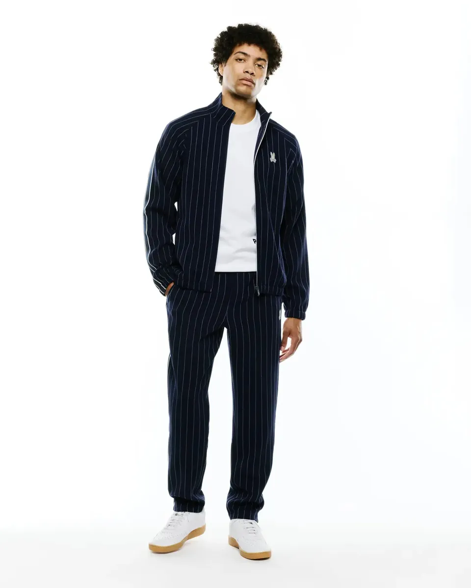 Psycho Bunny Men's Pants MEN'S HARLAND STRAIGHT TRACK PANTS MB0800017 pantaloni blu