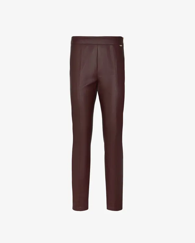 Markup Donna Jeans & Pantaloni Pantalone in pelle con pence e zip laterale