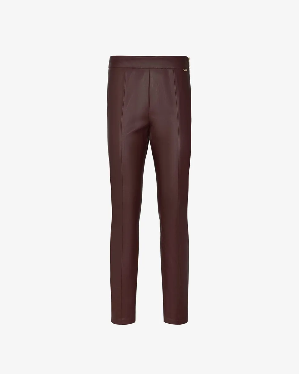 Markup Donna Jeans & Pantaloni Pantalone in pelle con pence e zip laterale