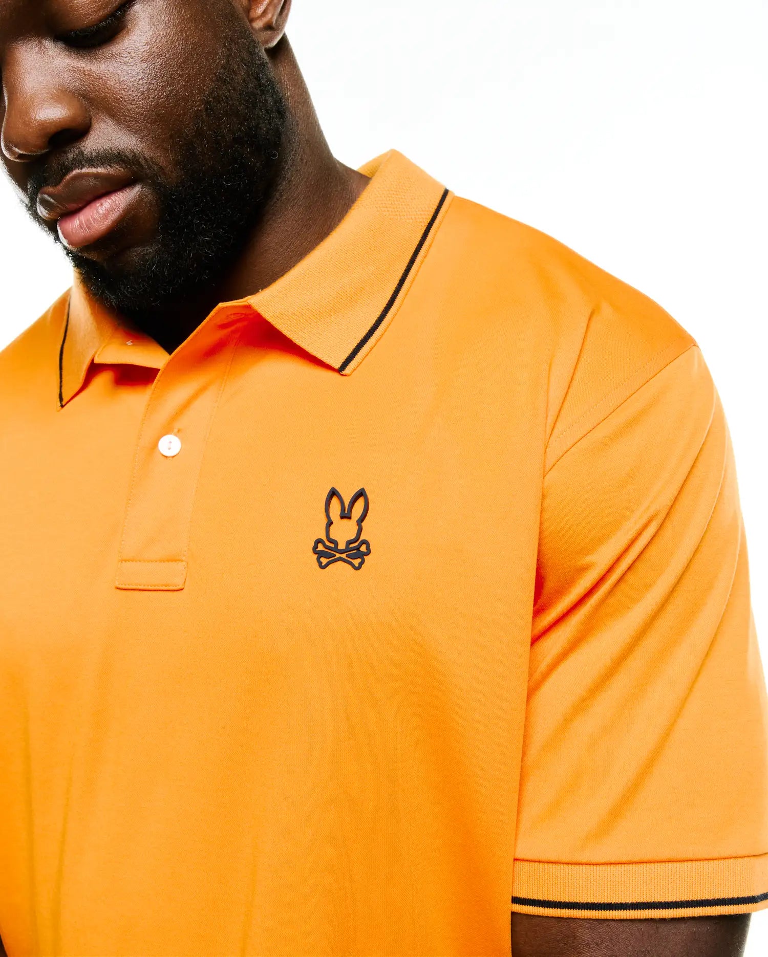 Psycho Bunny Big and Tall Big and Tall Joji Polo polo arancione slim fit