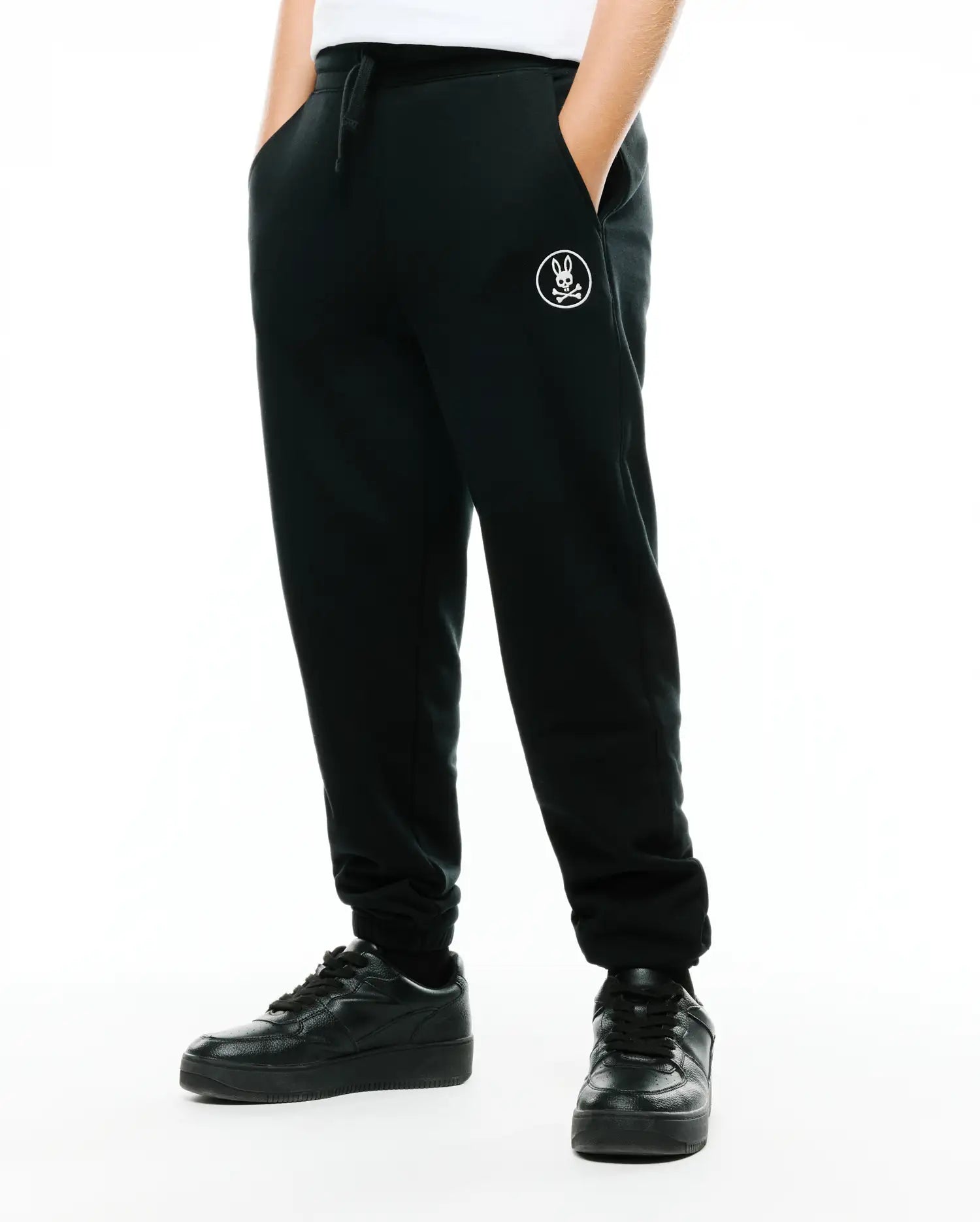 Psycho Bunny Kids Bottoms Nathaniel Sweatpants pantaloni tuta neri