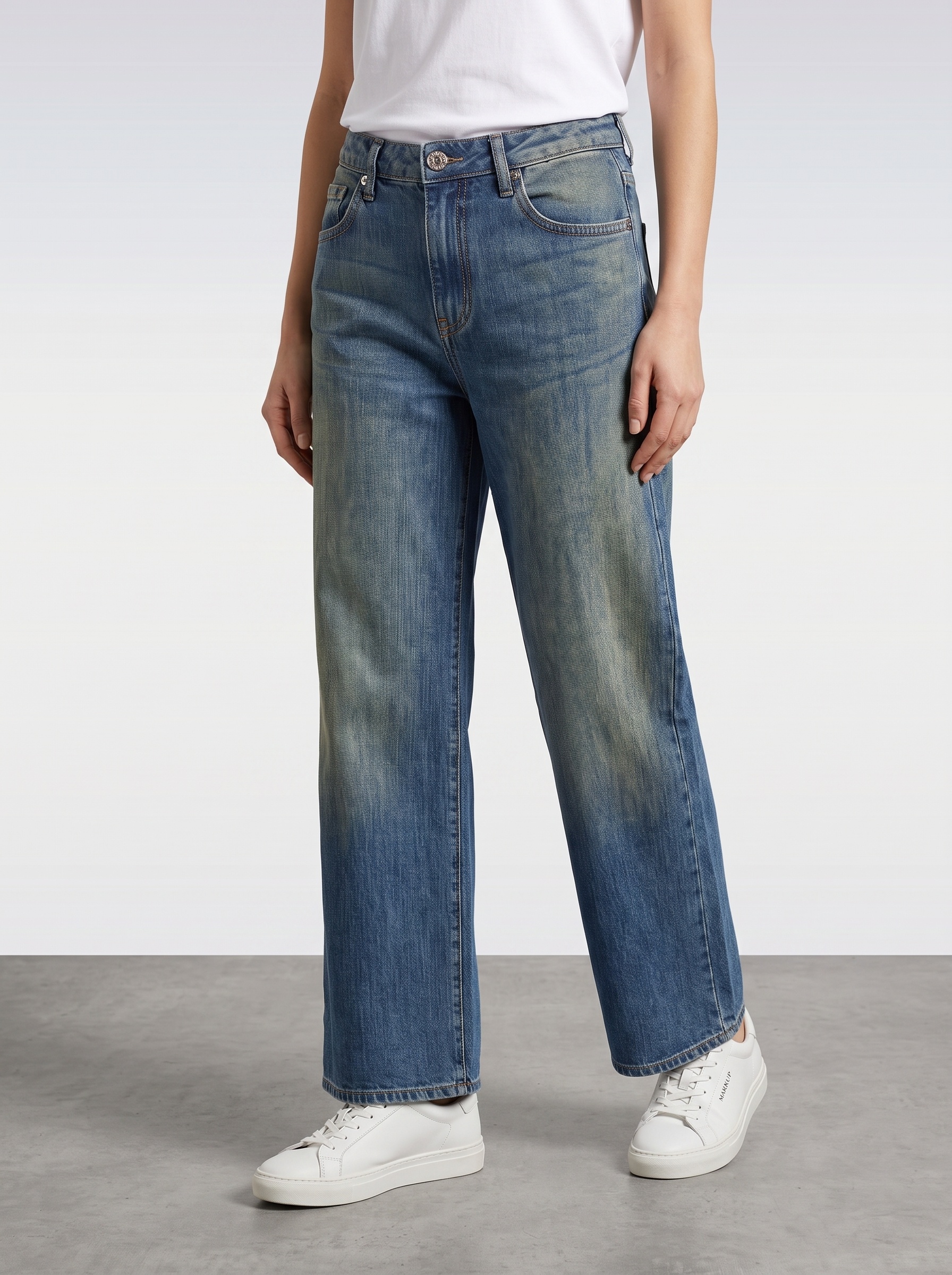 Markup Donna Jeans & Pantaloni Jeans wide leg lavaggio al thè