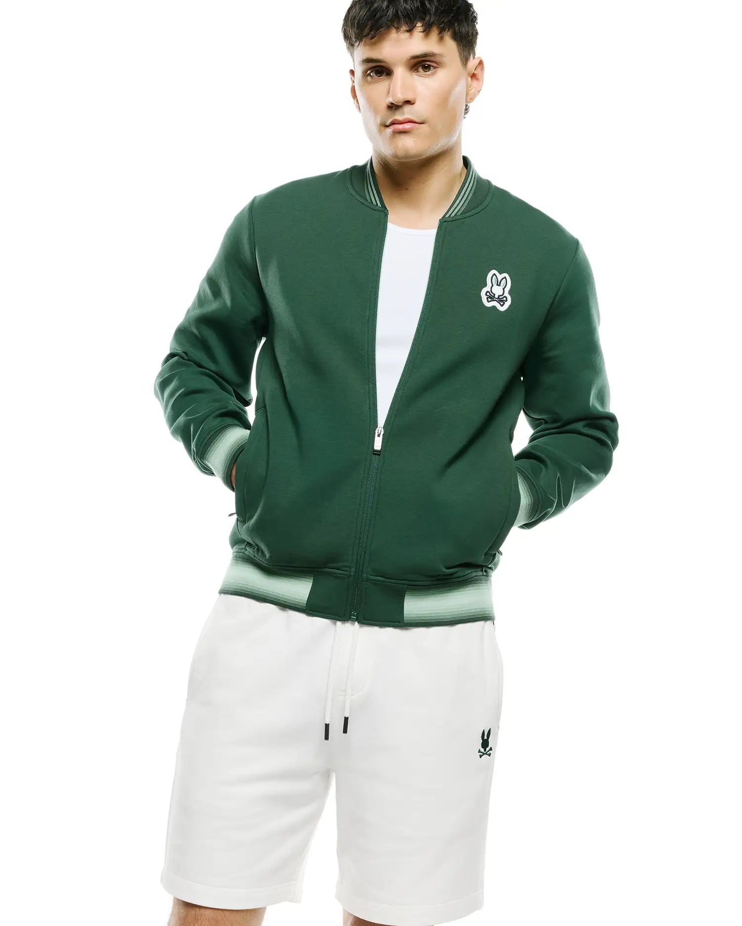 Psycho Bunny Jackets Jaydon Track Jacket giacca da tuta verde Pineneedle