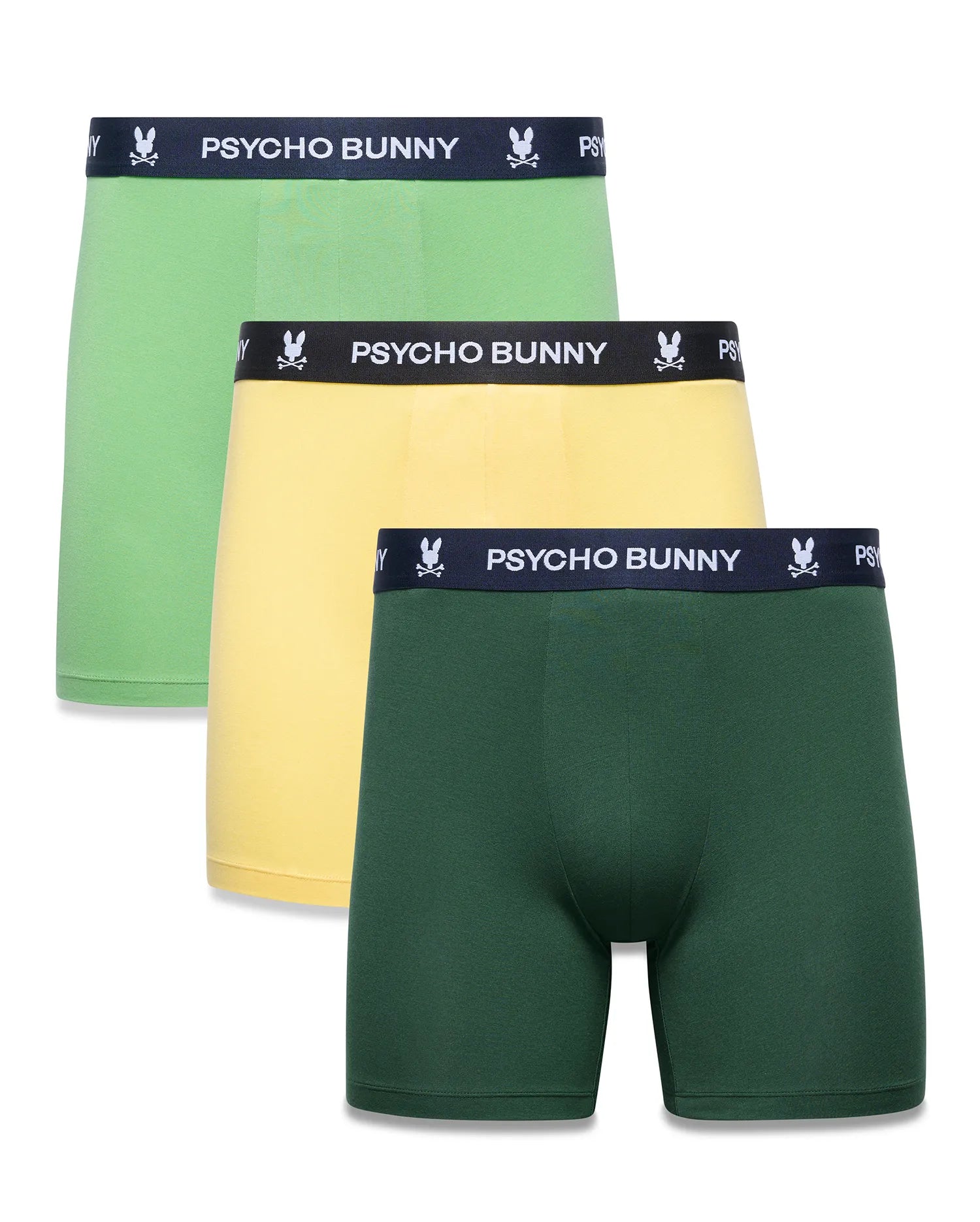 Psycho Bunny Underwear 3-Pack Cotton Modal Boxer Briefs MO1400008 boxer 3 pezzi verde