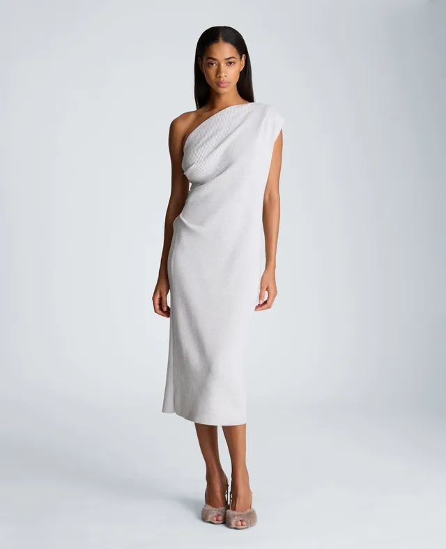 Kenneth Cole Reaction One Shoulder Dress Tank abito grigio