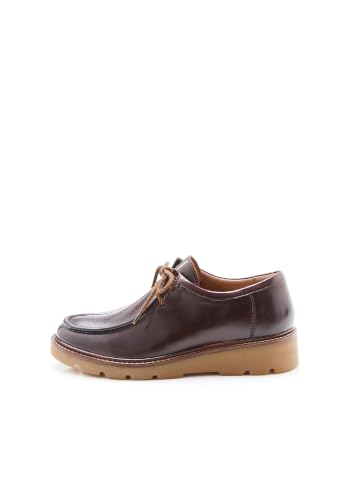 Damart Calzature Derby donna marroni in pelle con ammortizzazione Amortyl