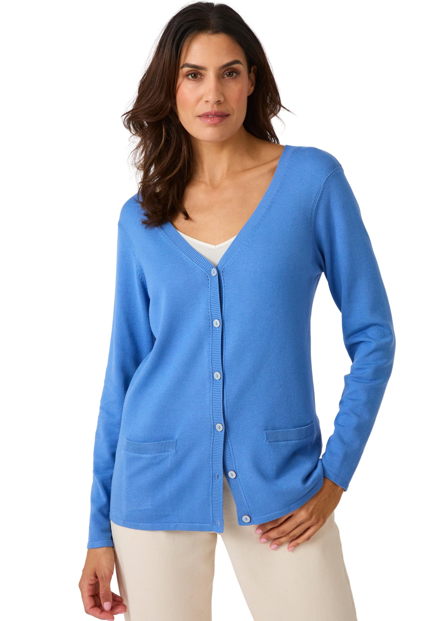 Damart Prêt-à-porter Gilet da donna verde XS in maglia morbida