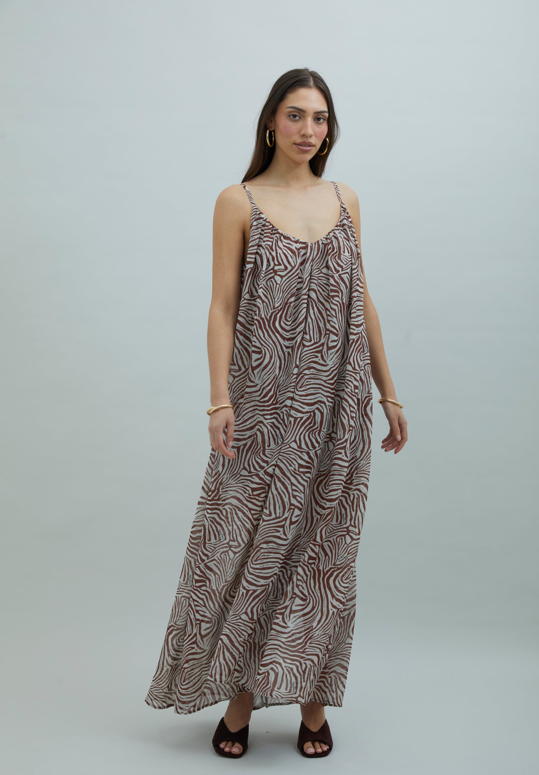 House Of Sunny Women's Dresses ZEBRA TRAPEZE DRESS abito UK 6-18 lungo