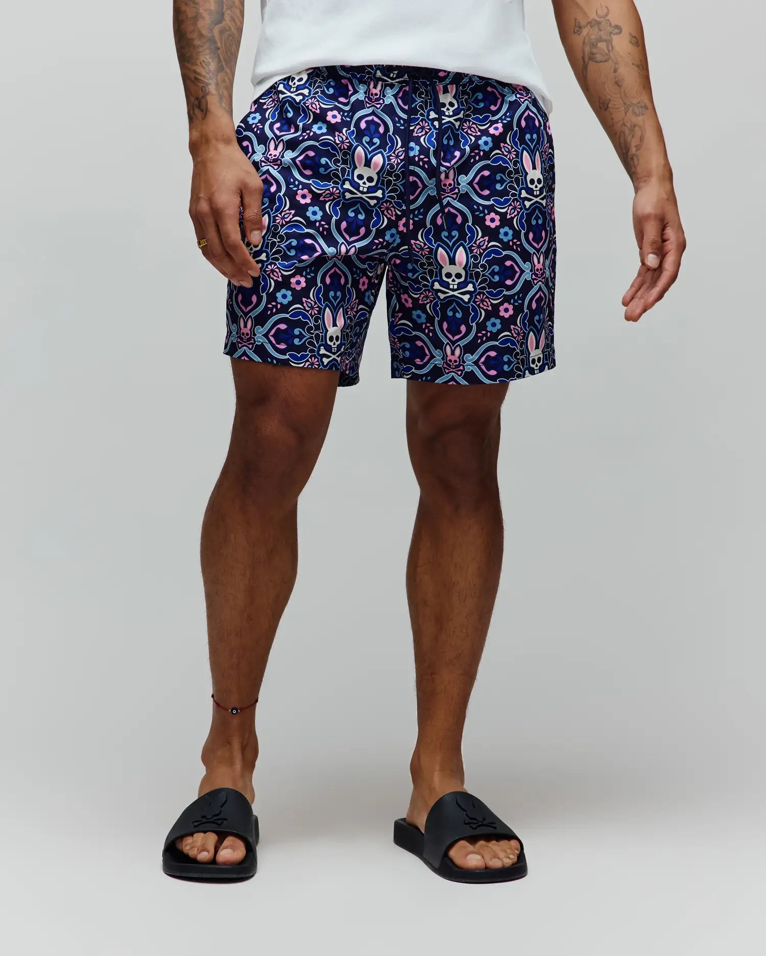 Psycho Bunny Men's Swimwear Luke Swim Trunk 6 costume blu paisley