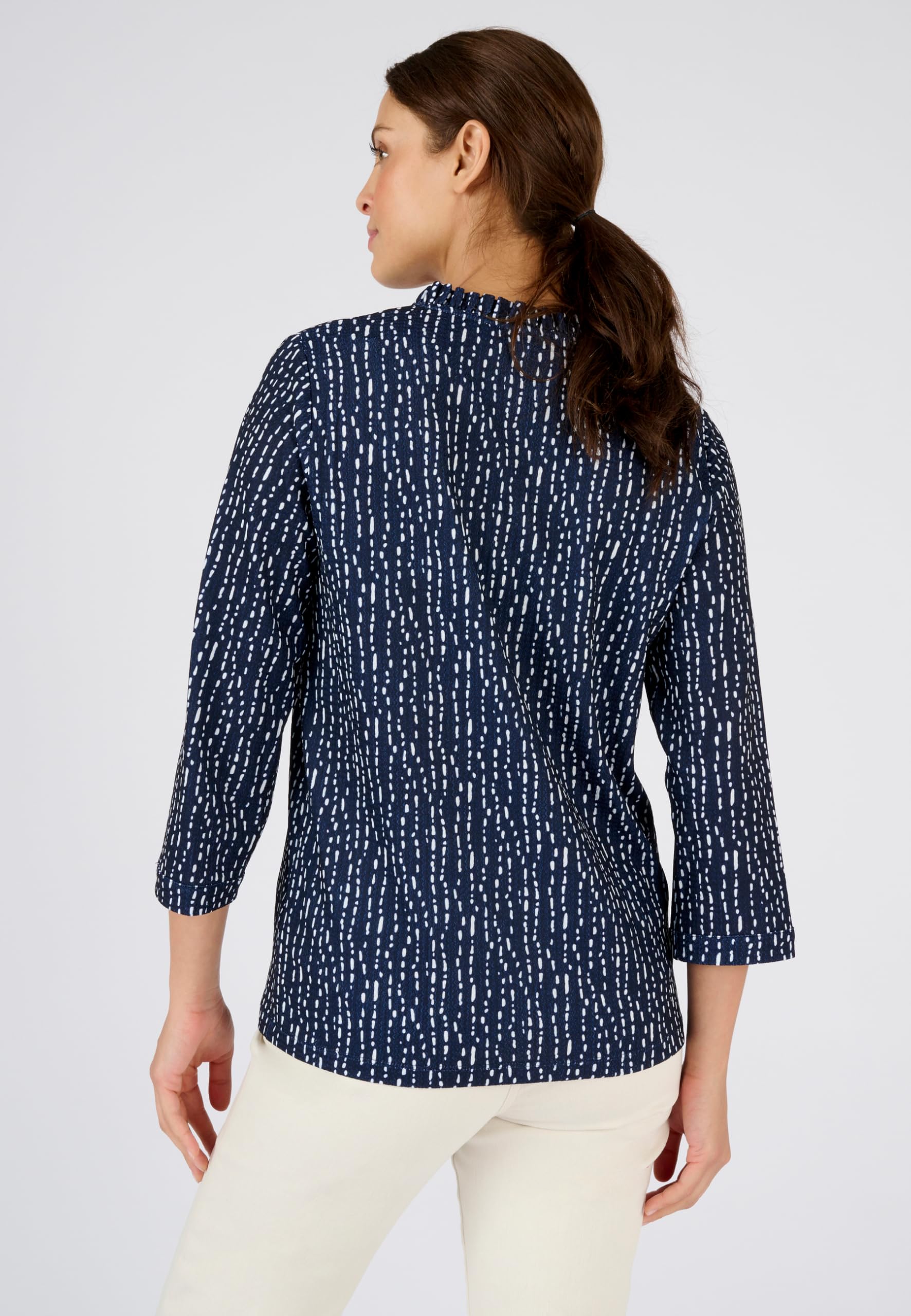 Damart Prêt-à-porter Top in maglia rilegata stampata donna 42-44