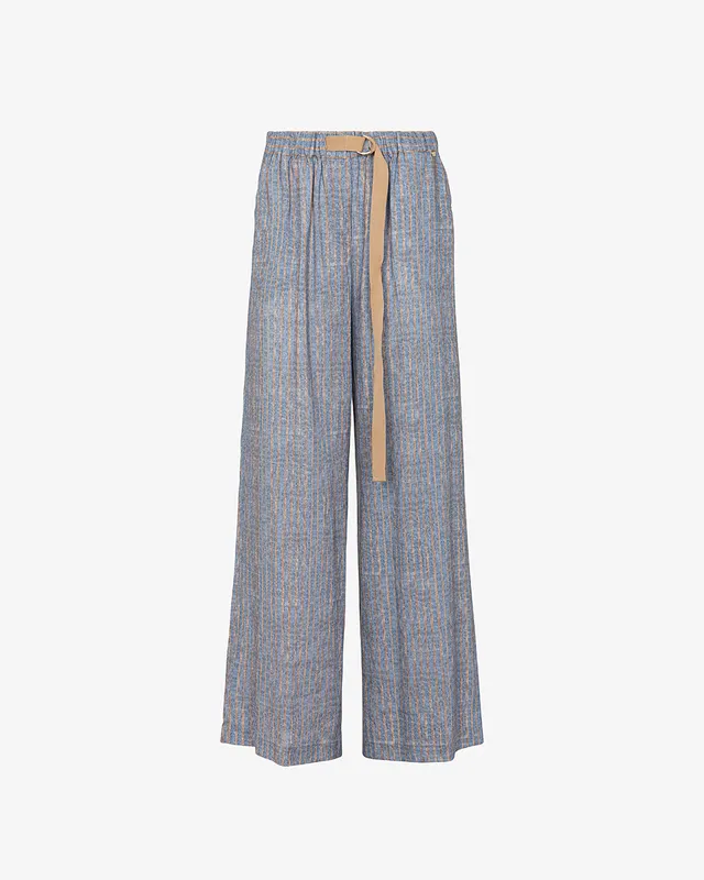 Markup Donna Jeans & Pantaloni Pantapalazzo in lino rigato