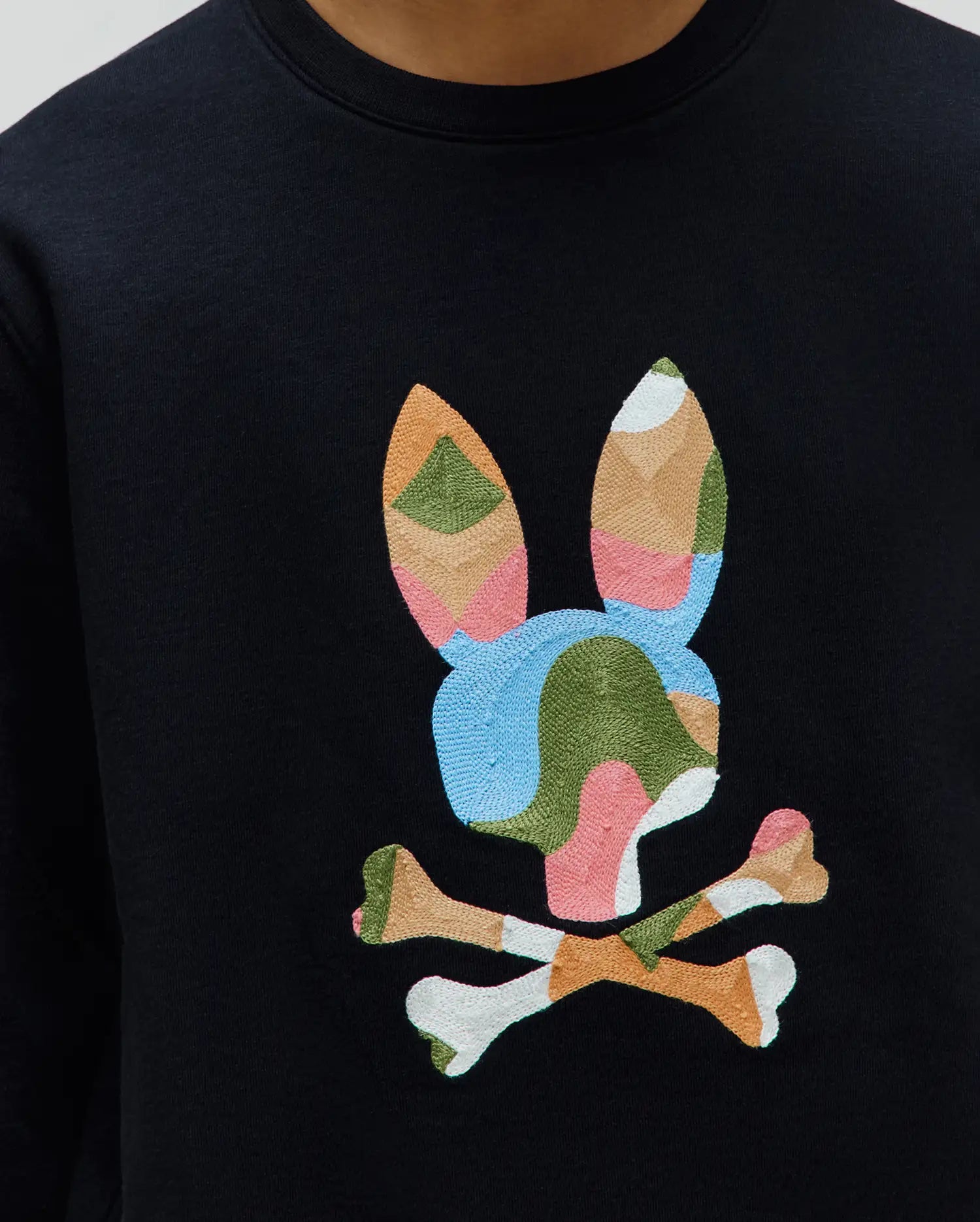 Psycho Bunny Kids Sweatshirts & Hoodies KIDS ARA CREW KT0500059 felpa nera