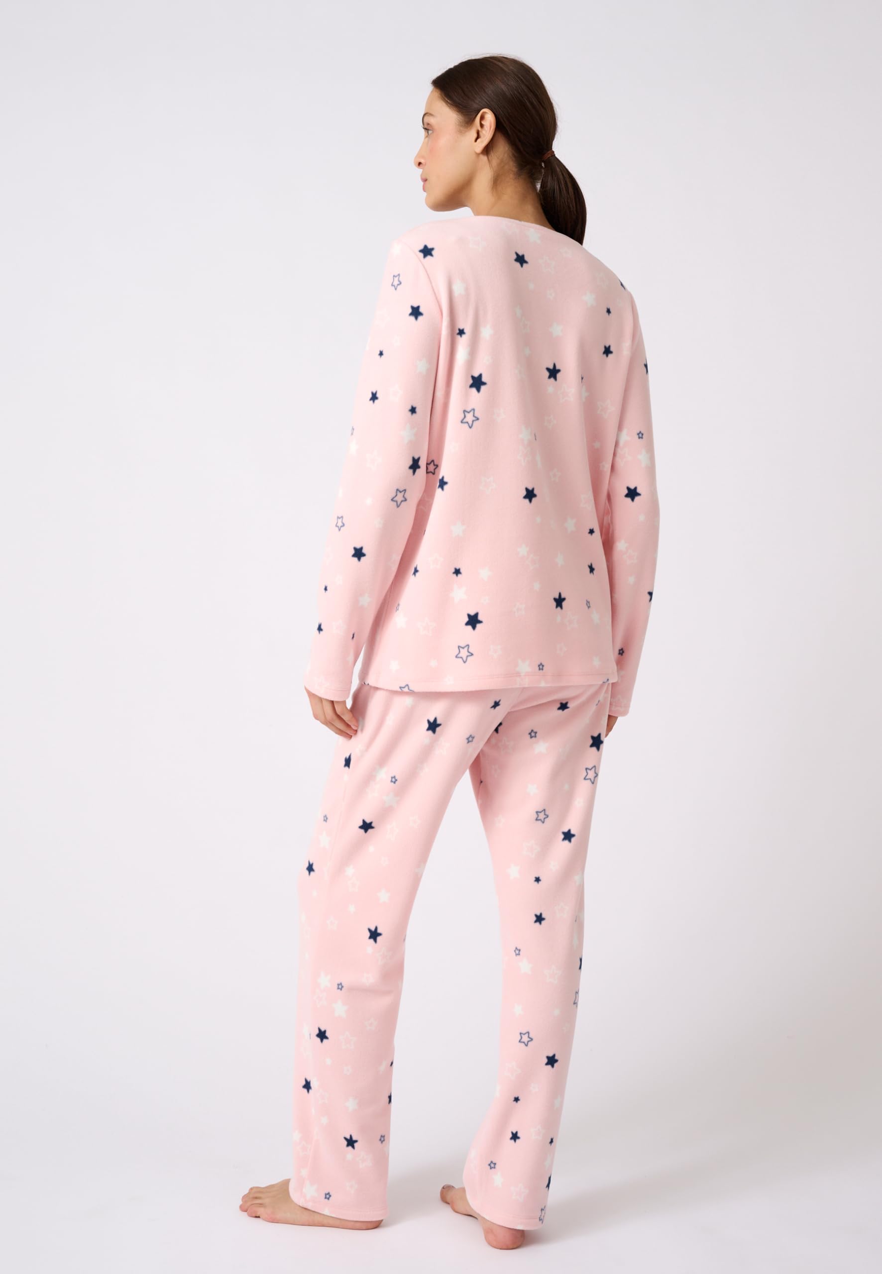 Damart Homewear Thermolactyl pigiama donna blu marino stampato