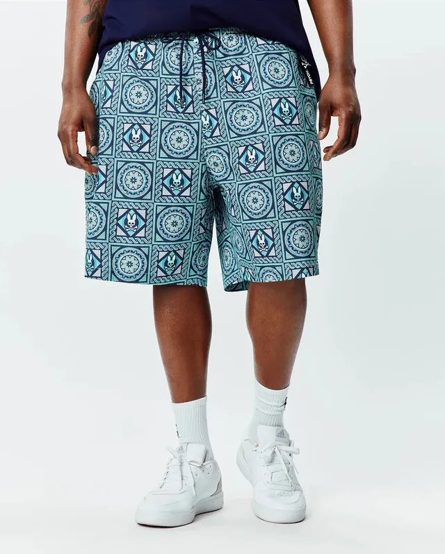 Psycho Bunny Big & Tall Frank Swim Trunk costume da bagno blu con rete interna
