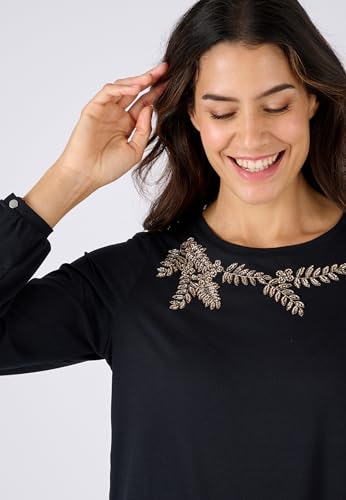 Damart Prêt-à-porter maglietta a maglia calda con colletto gioielli
