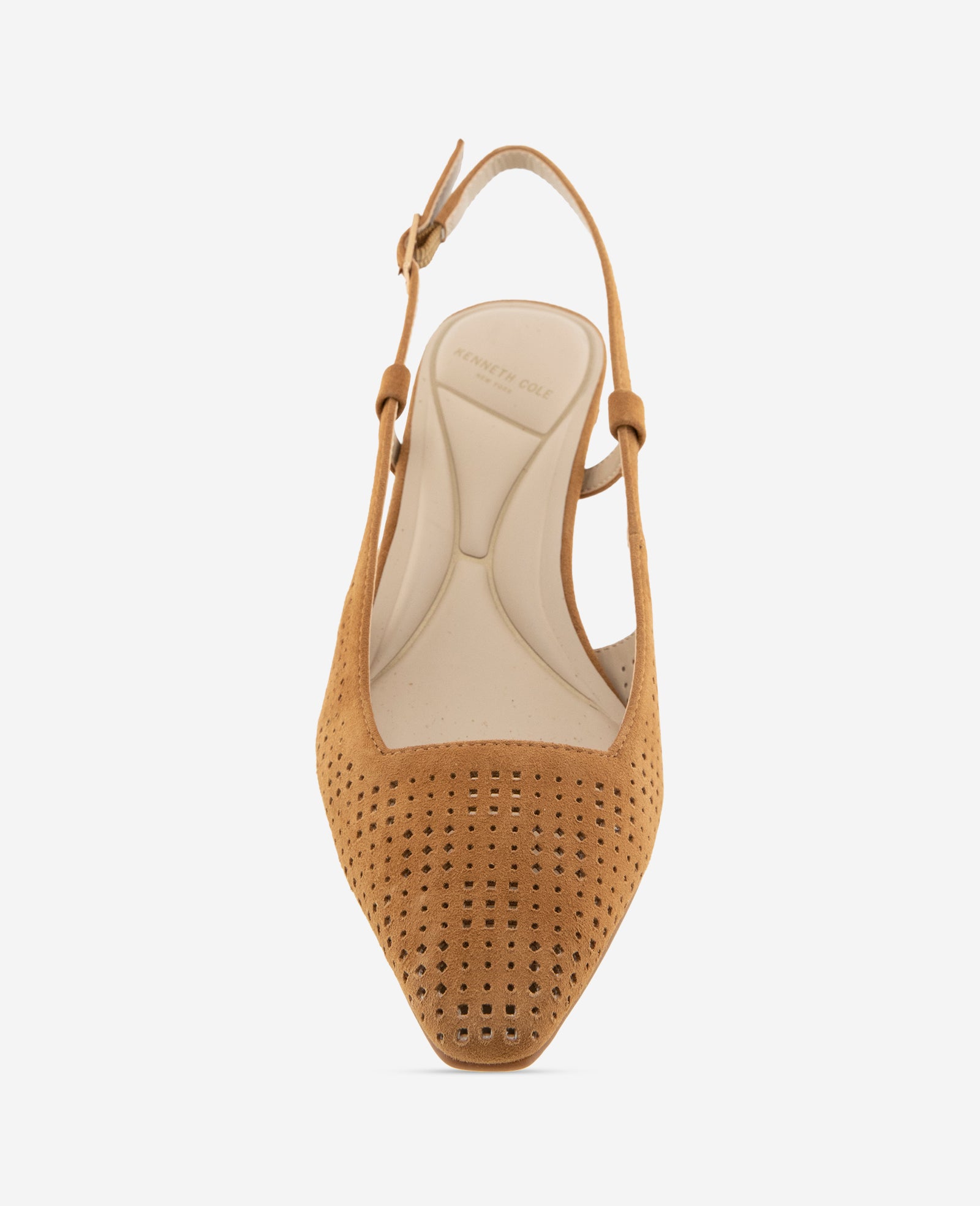 Kenneth Cole Reaction Shoes Marbella Perforated Suede Slingback Heel slingback marrone