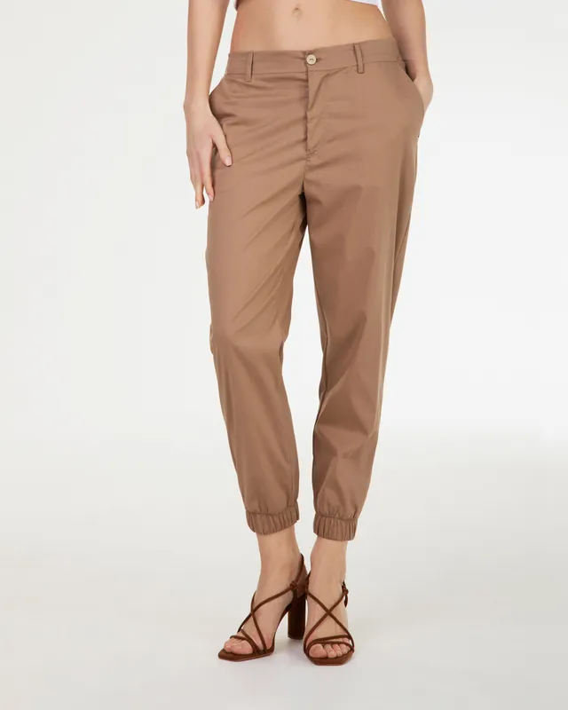 Markup Donna Jeans & Pantaloni Pantalone in popeline con elastici sul fondo