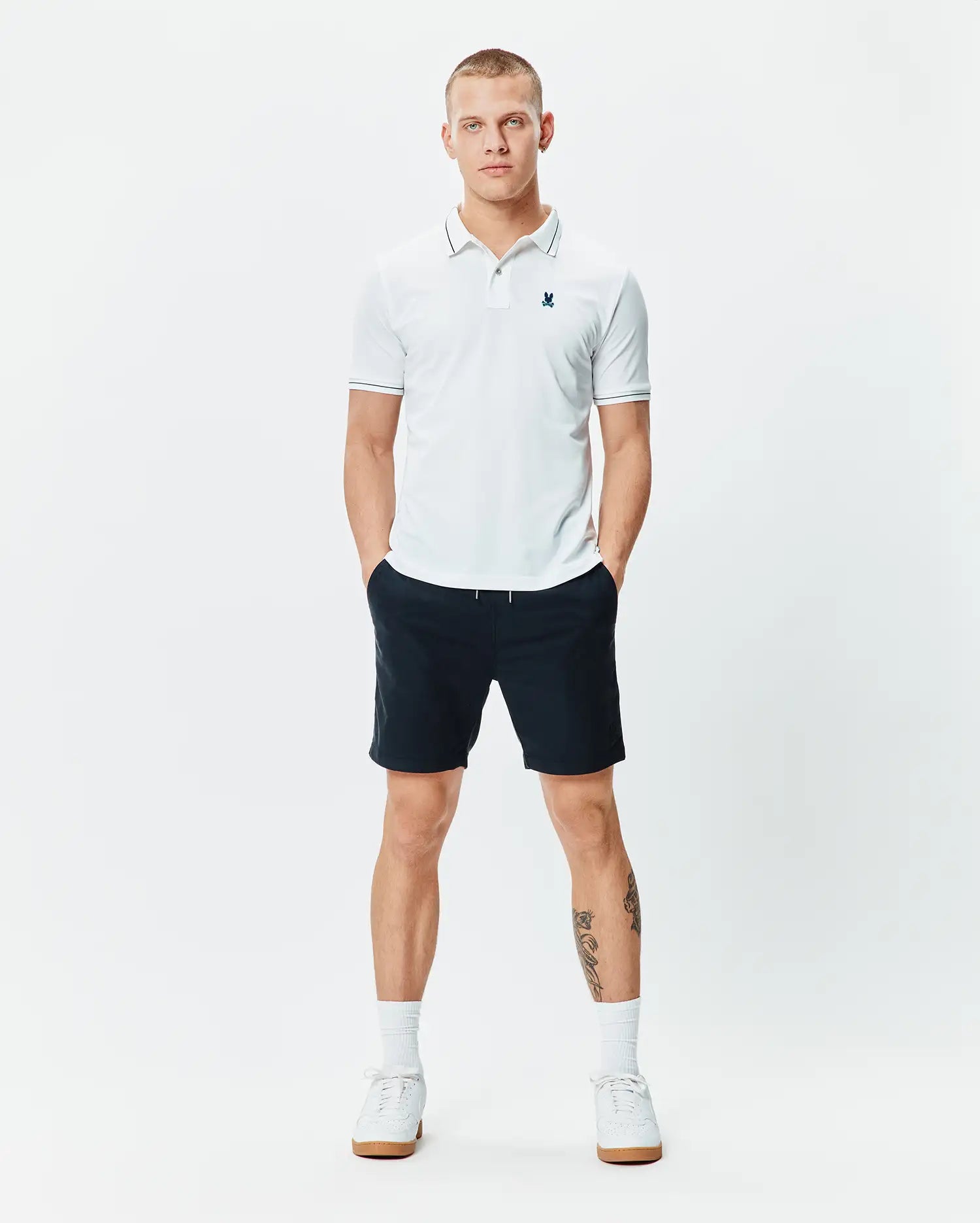 Psycho Bunny Men's Polos Edwin polo sport bianca slim fit