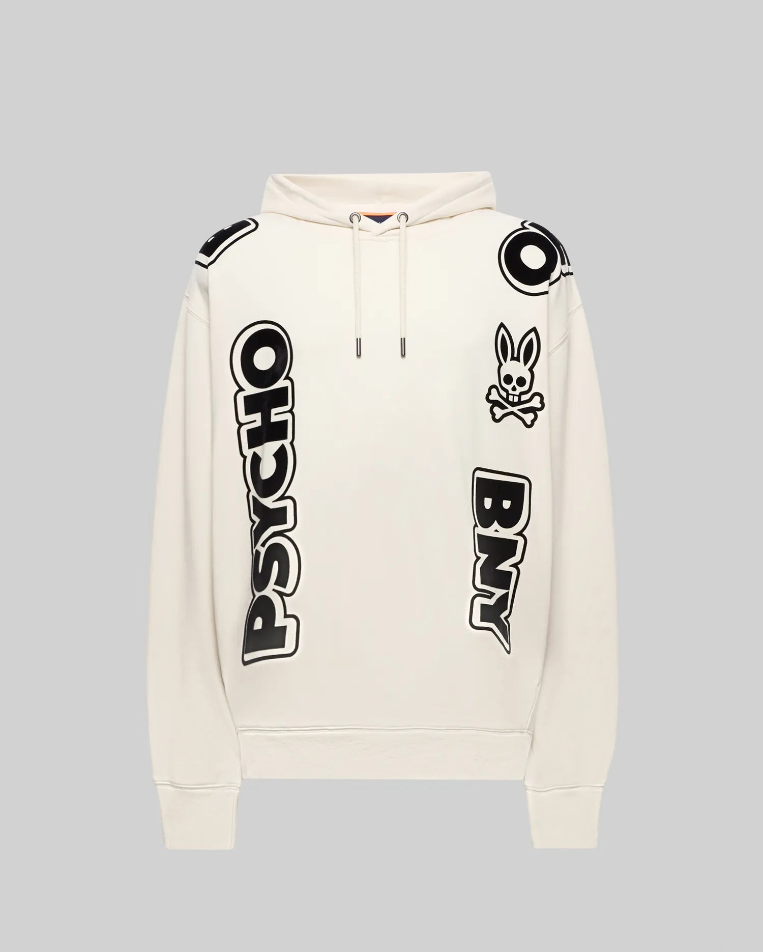 Psycho Bunny Men's Sweatshirts & Hoodies MENS TOBY OVERSIZED HOODIE MT0500133 felpa bianca