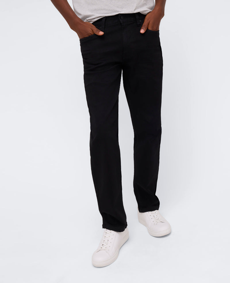 Kenneth Cole Reaction Clothing Athletic-Fit Recycled Stretch Denim Jean jeans neri elasticizzati