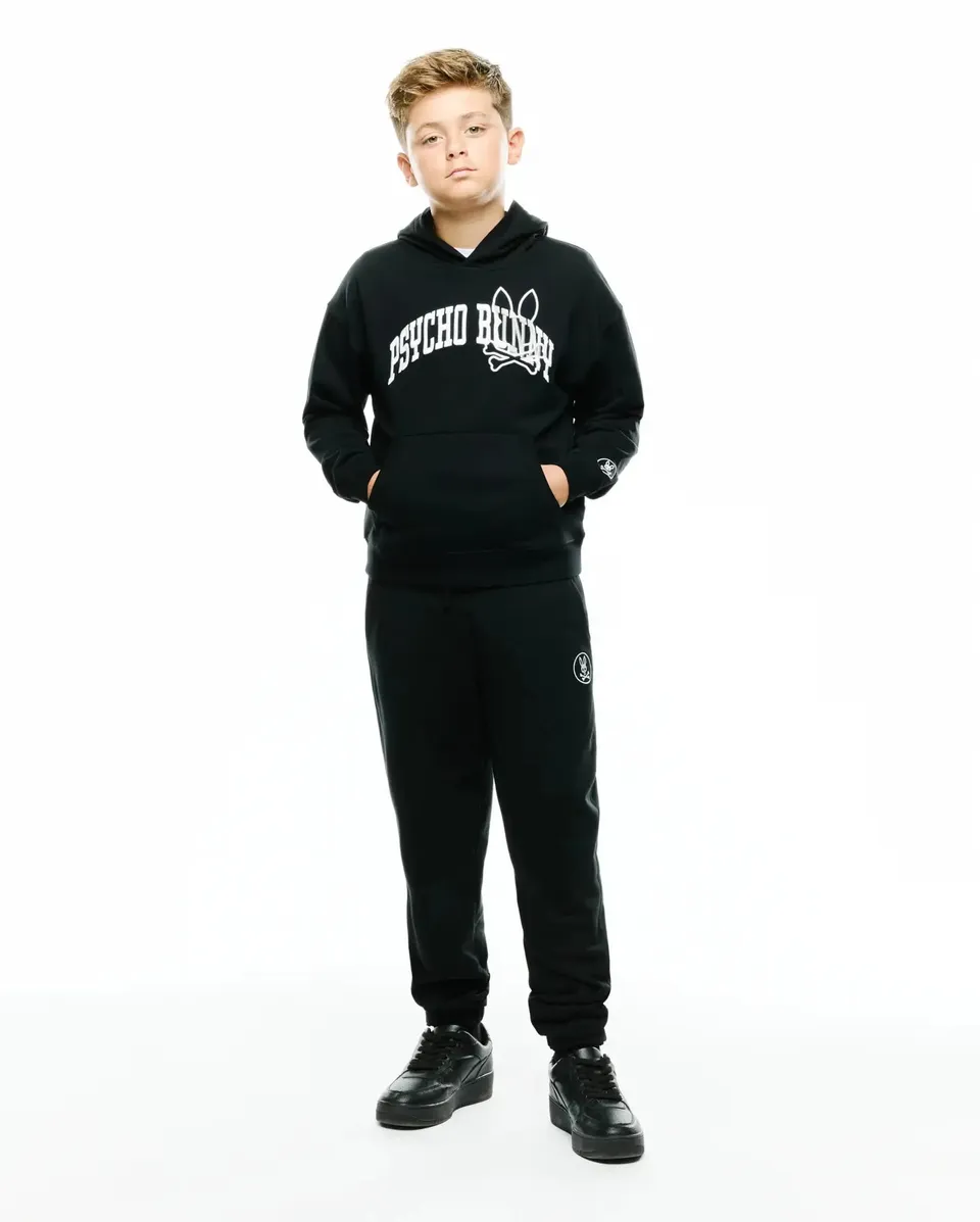 Psycho Bunny Kids Bottoms Nathaniel Sweatpants pantaloni tuta neri