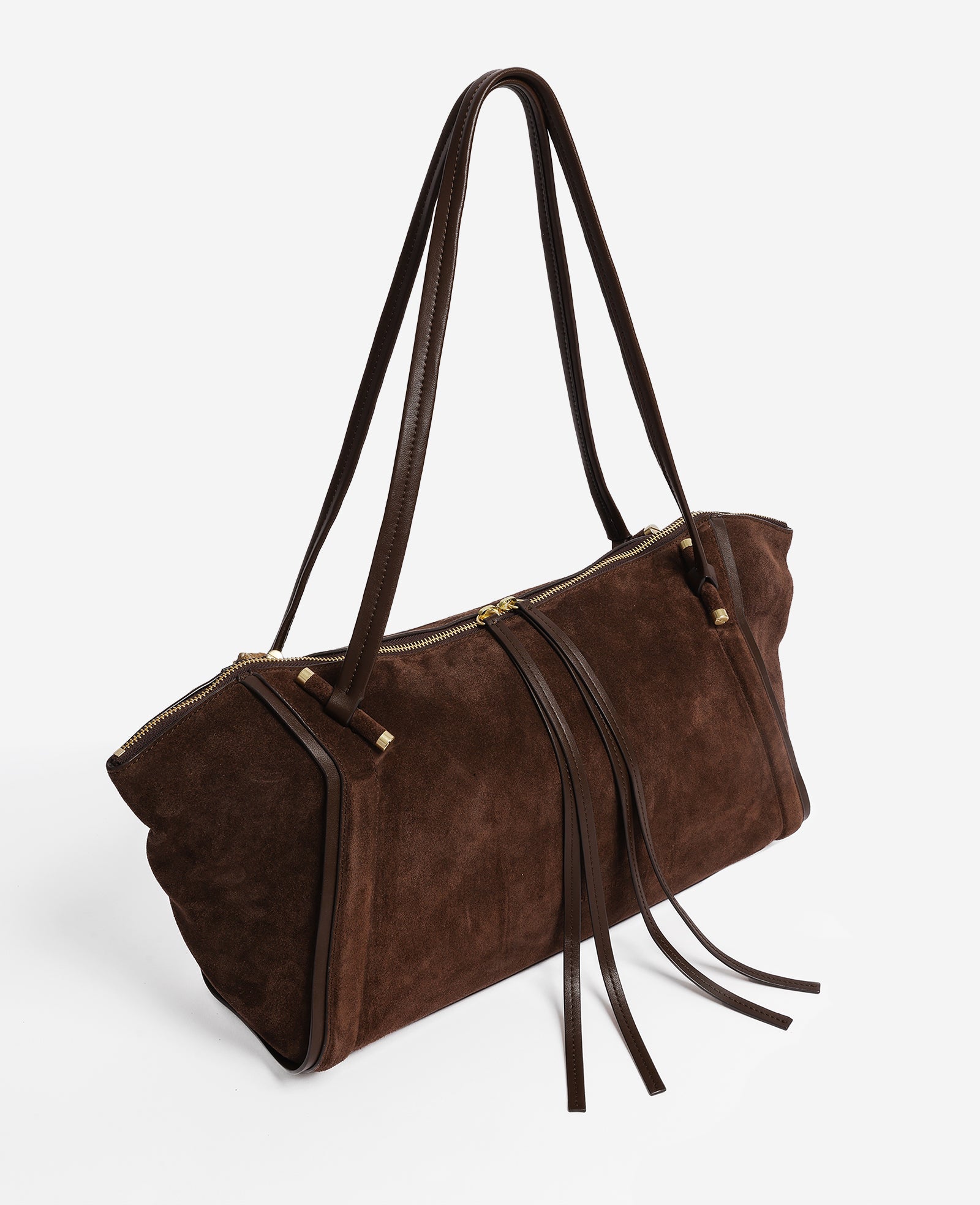 Kenneth Cole Reaction Bags Highline East/West Top Zip Tote borsa tote cioccolato in pelle scamosciata