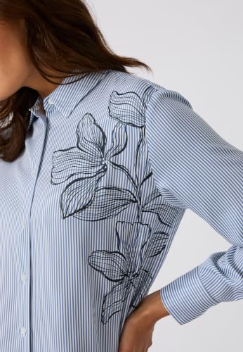 Damart Prêt-à-porter Blusa a righe blu in viscosa EcoVero