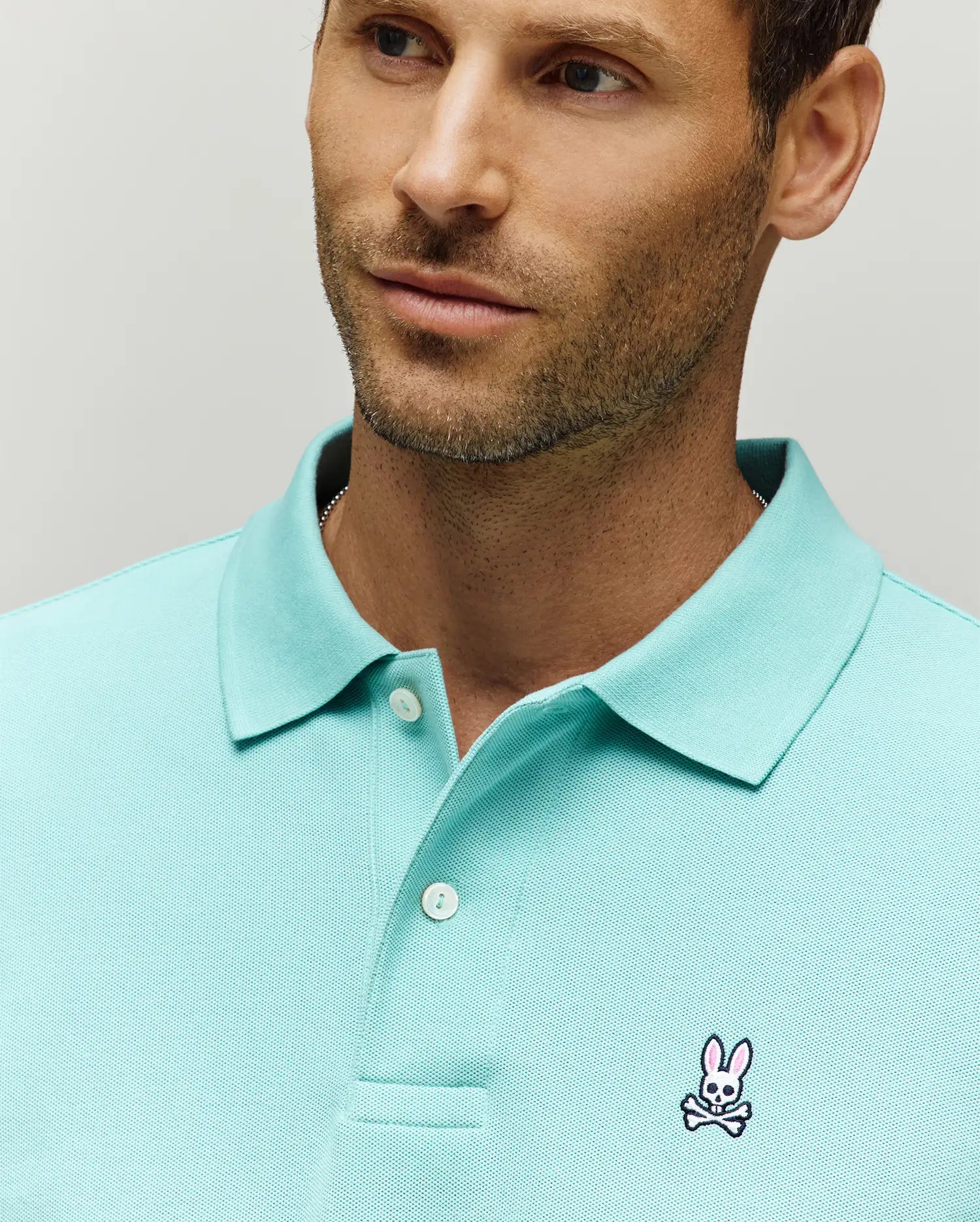Psycho Bunny Men's Polos Classic Pique Polo B6K001F200 polo Aqua Haze