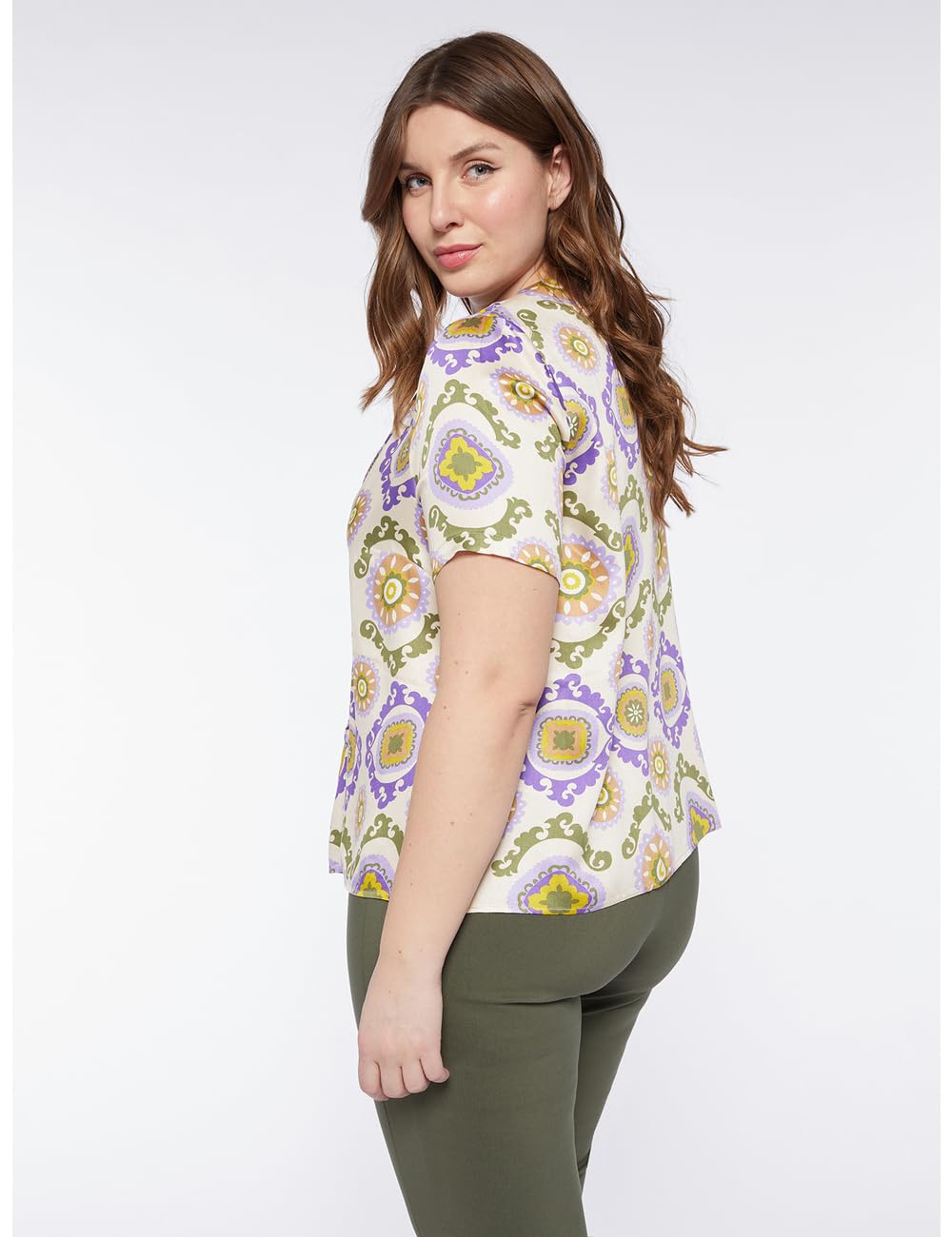 Fiorella Rubino Camicie e bluse Blusa stampa foulard 50 Plus in raso